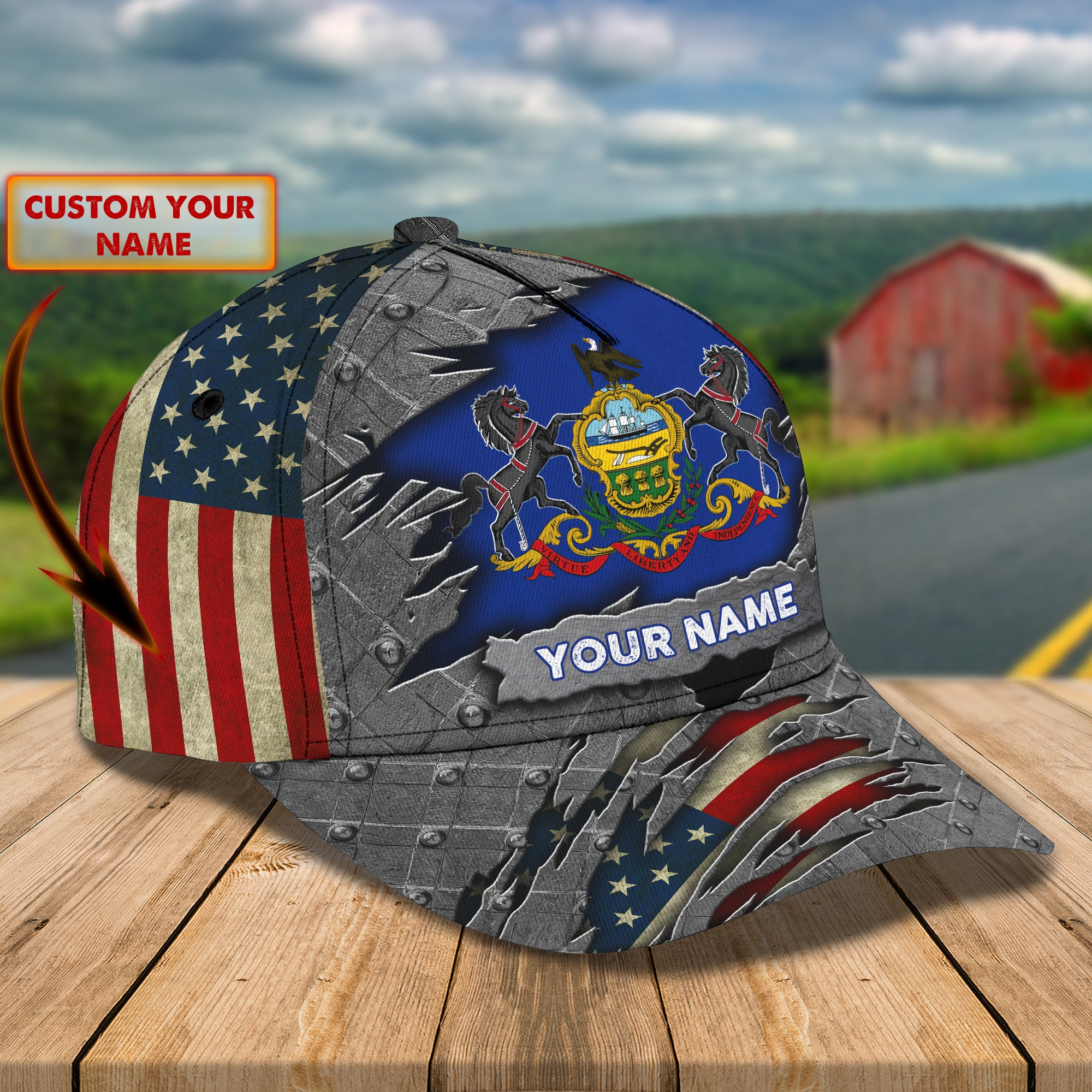 Pennsylvania State - Personalized Name Cap - Mitru