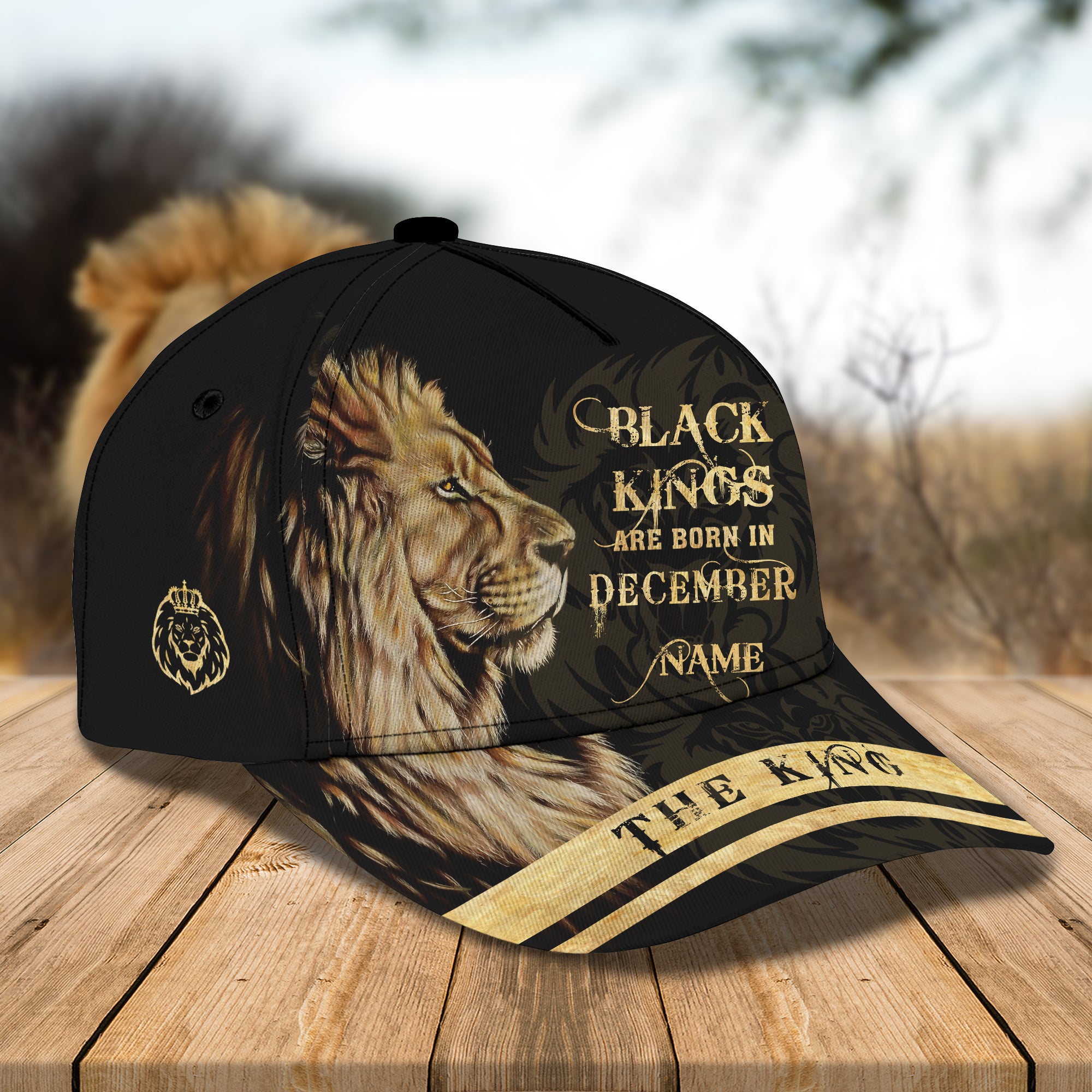 Black Kings Are Born In December - Personalized Name Cap 40 - Bhn97