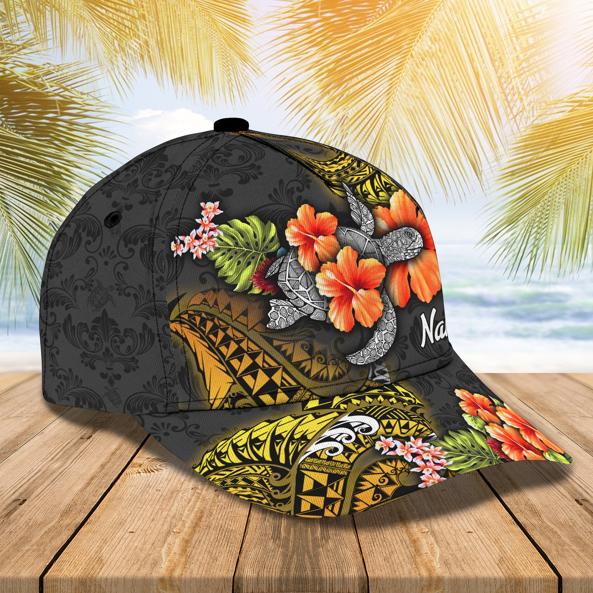 Hawaiian - Personalized Name Cap - h2k-h9