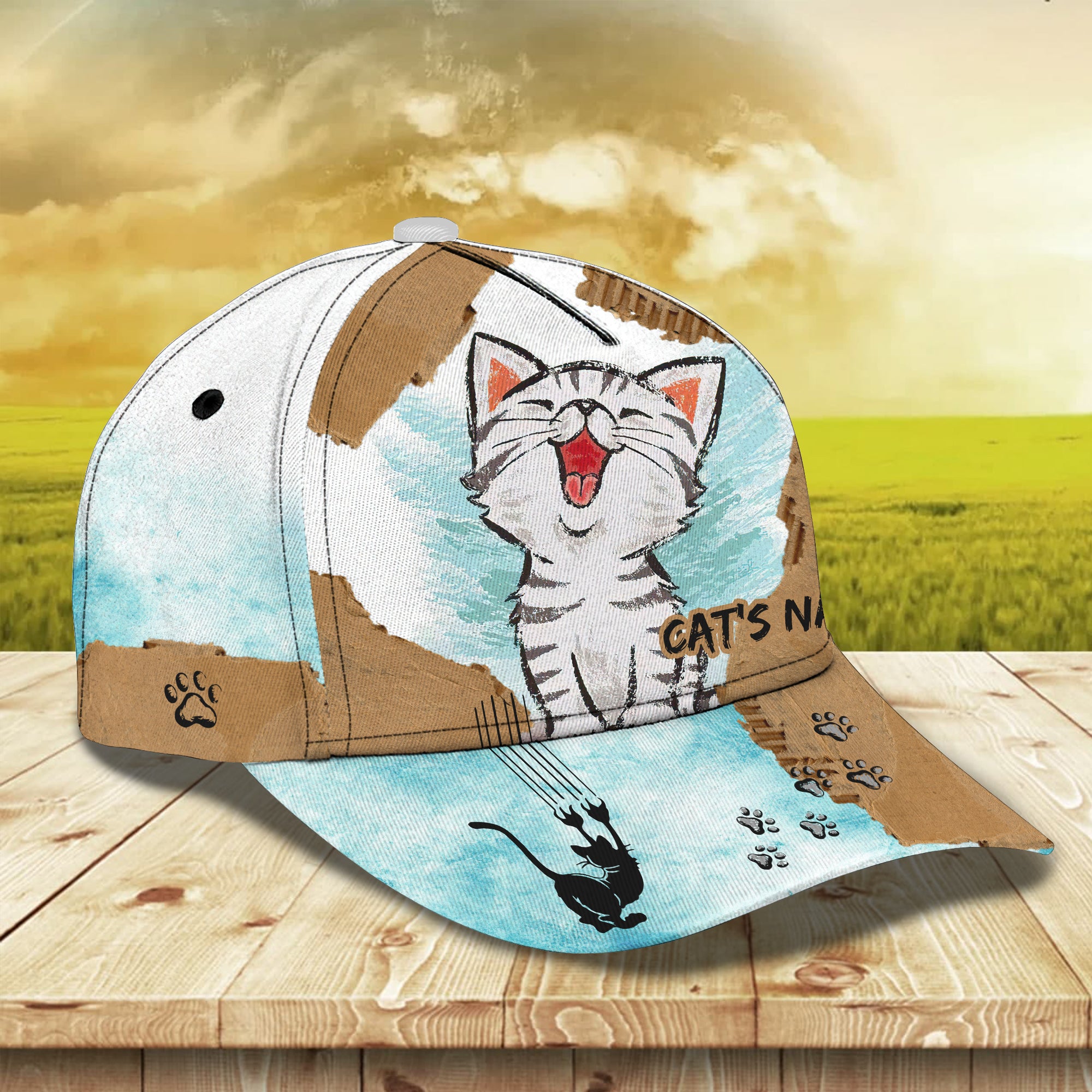 Hello Cat 01 - Personalized Name Cap - LTD92