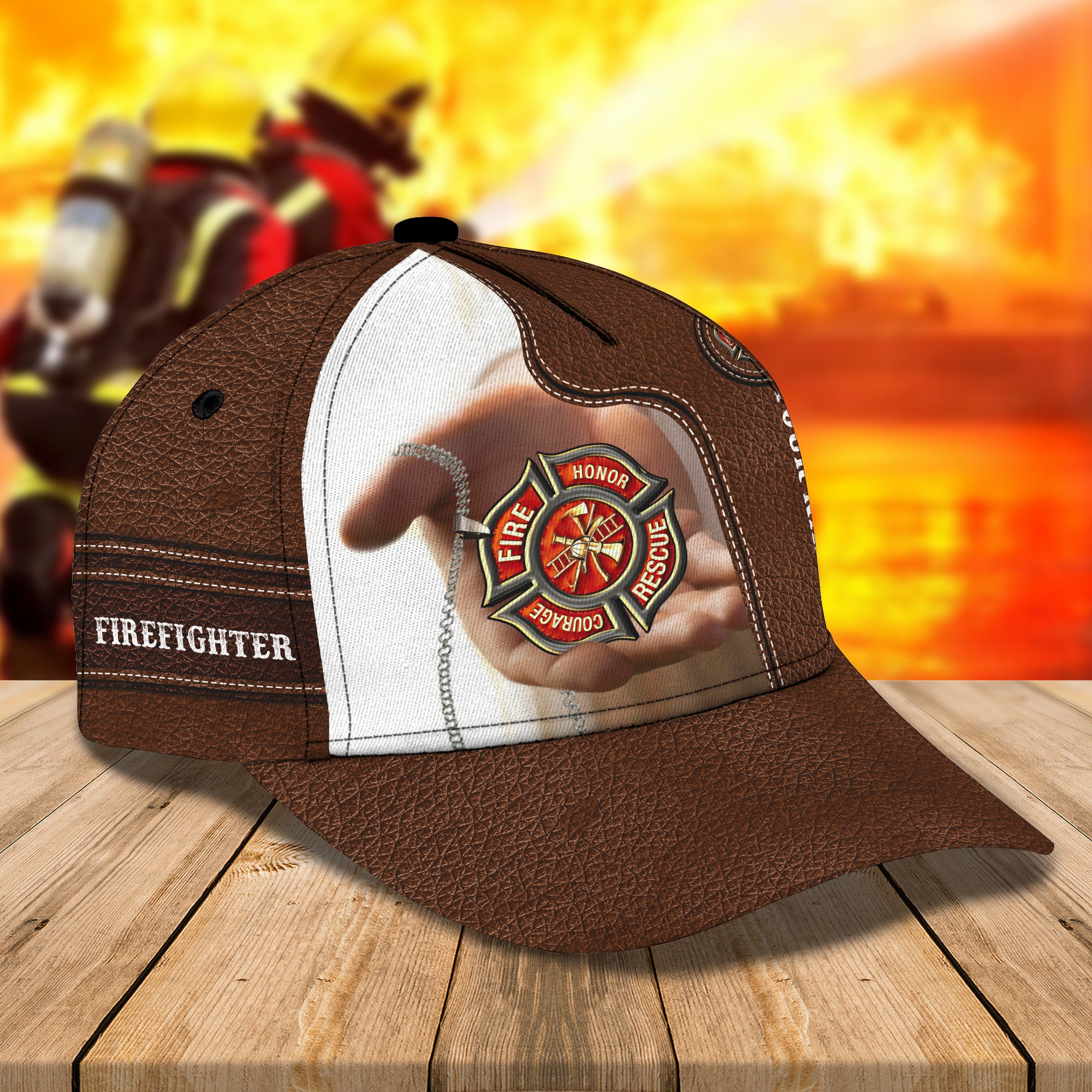 Firefighter - Personalized Name Cap 01 - Cv98