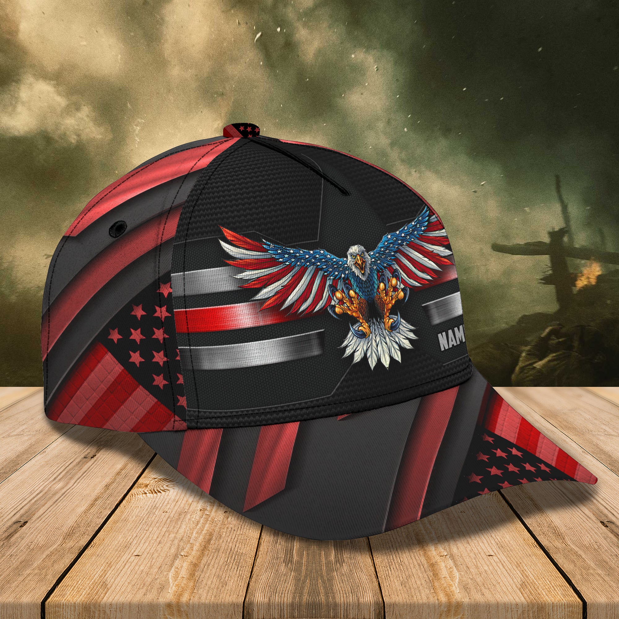 America Eagle - Personalized Name Cap - Urt96