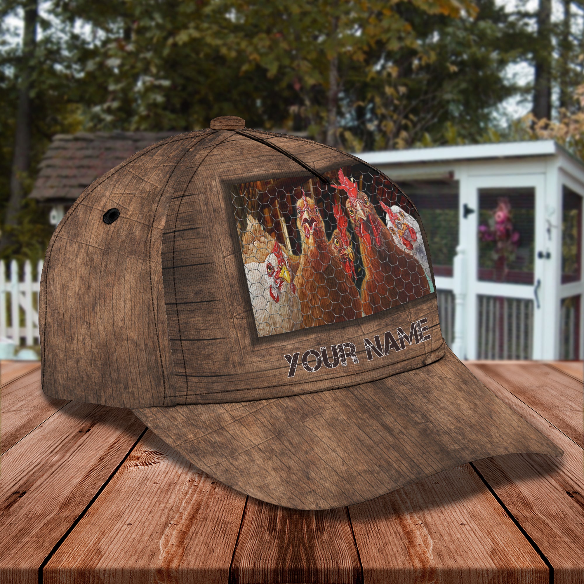 Farm Chicken - Personalized Name Cap - Boom