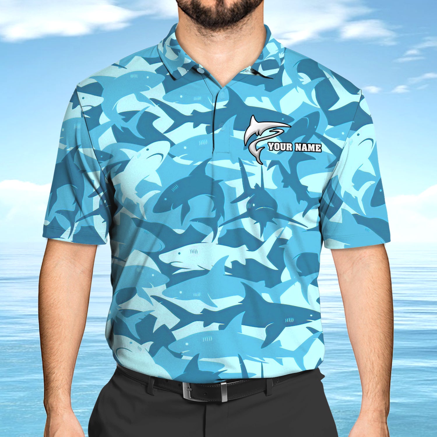 Shark - Personalized Name 3D Polo Shirt 01 - Cv98