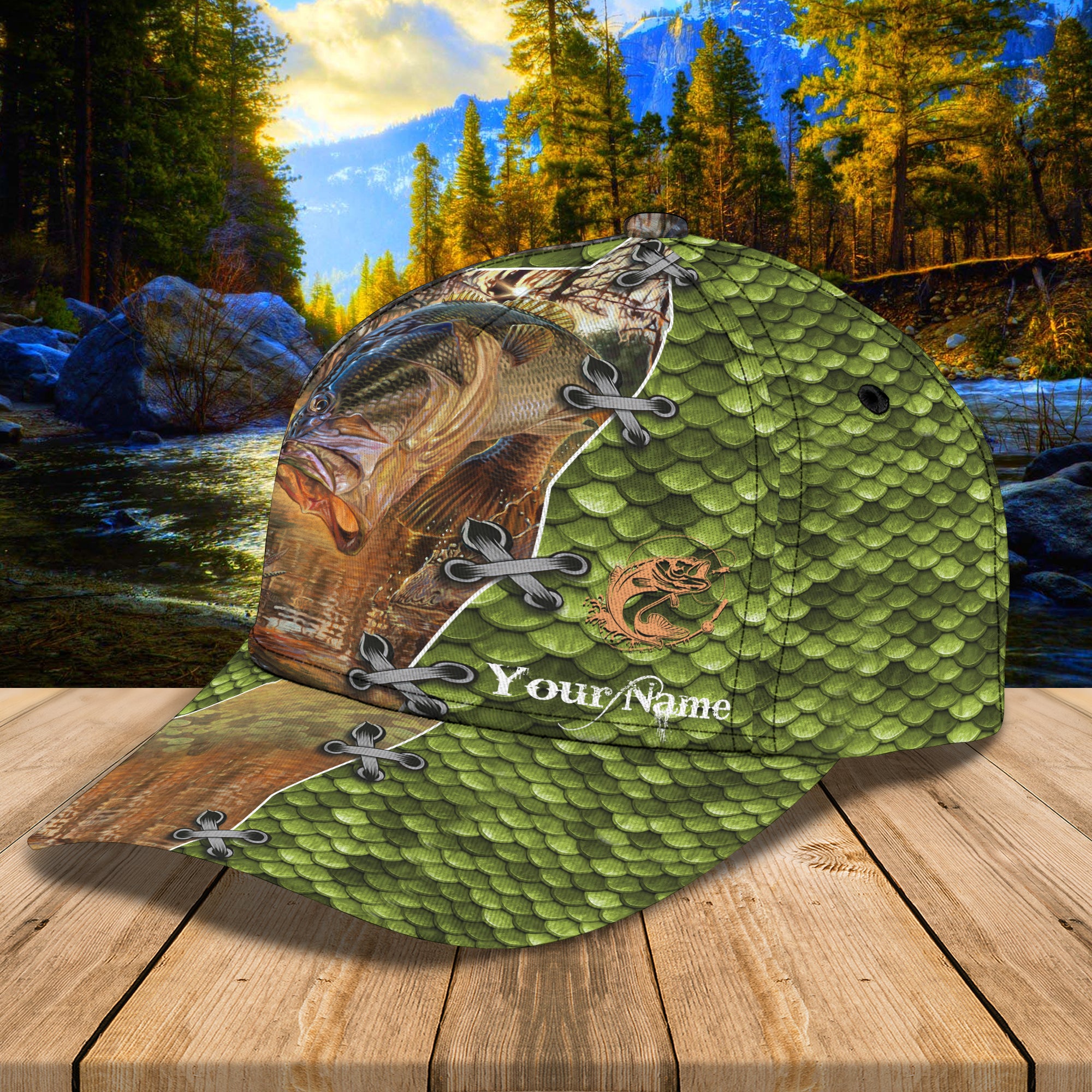 Fishing 02 - Personalized Name Cap - 16hb