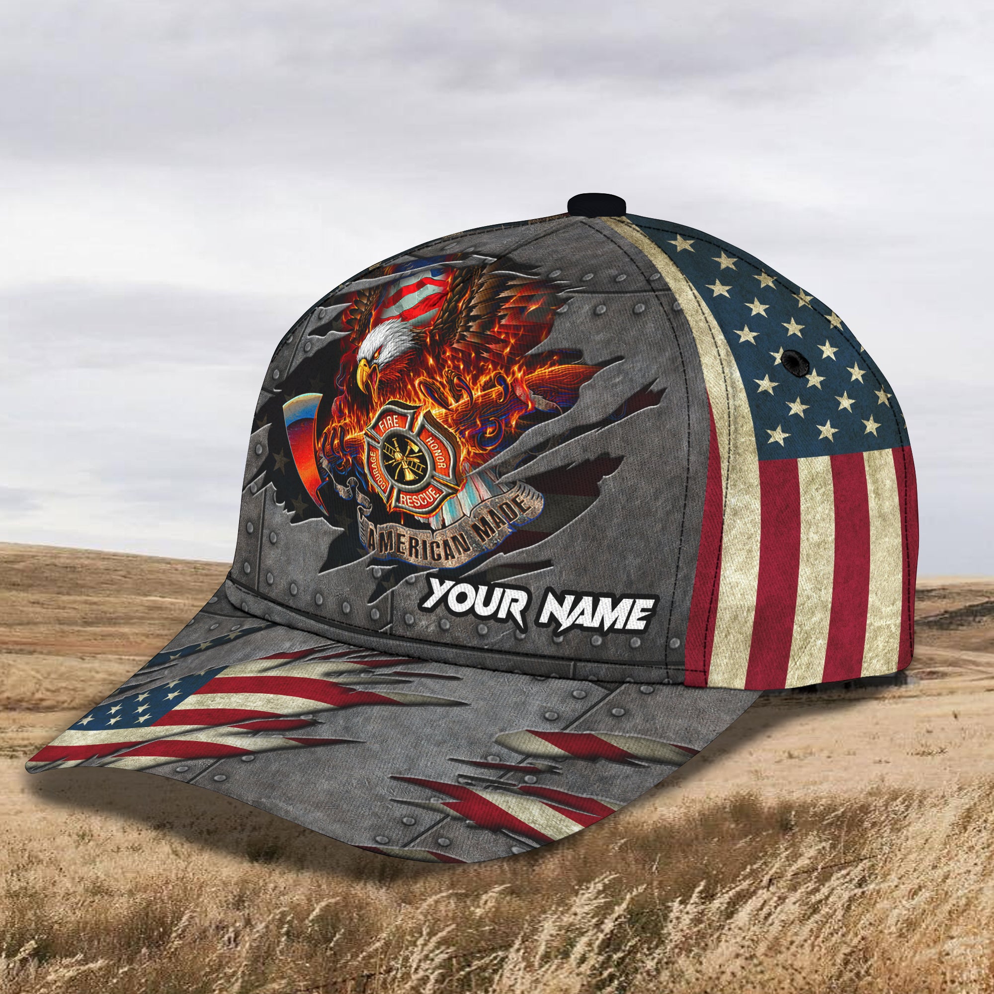 Firefighter - Personalized Name Cap - Tt99-109