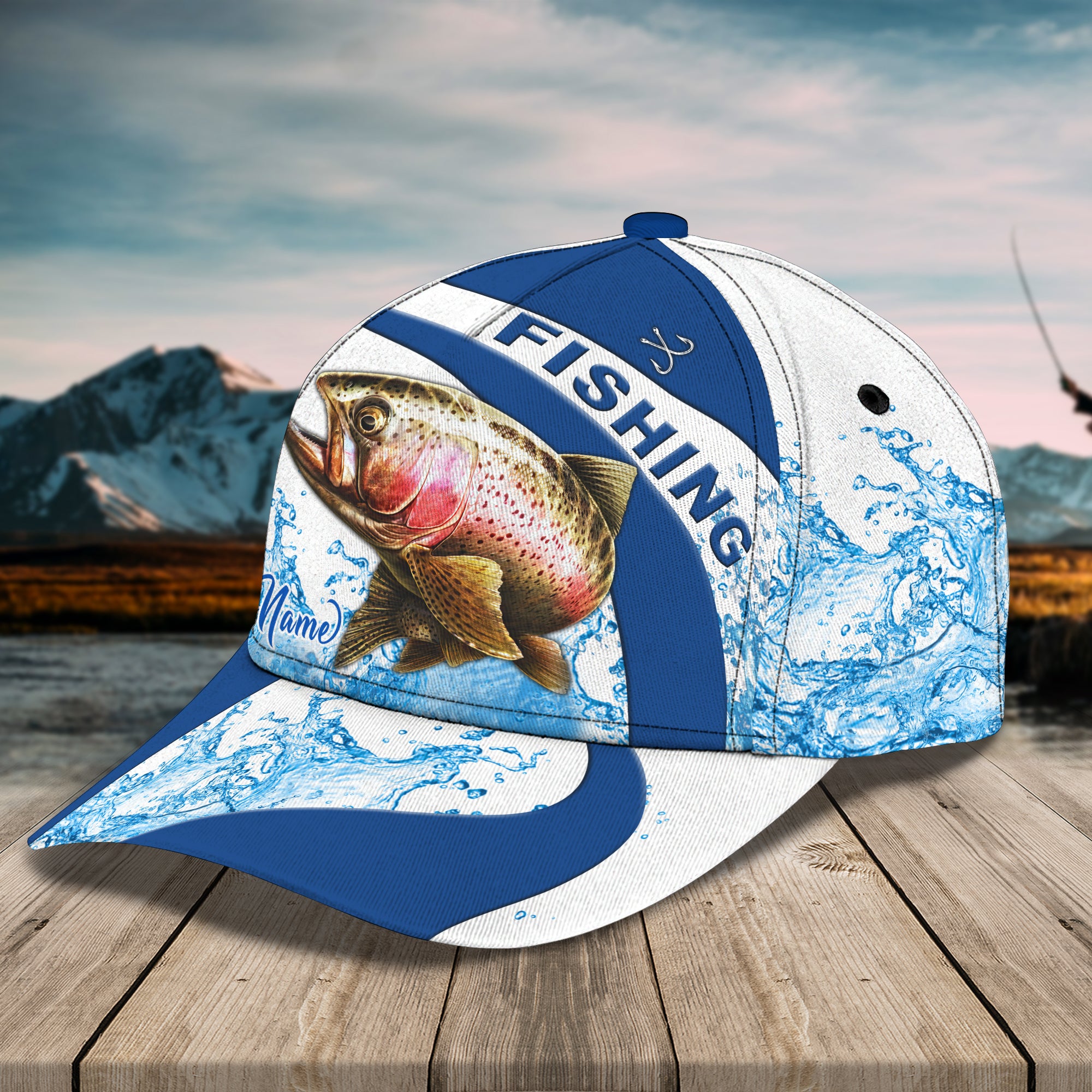 Fishing - Personalized Name Cap 8