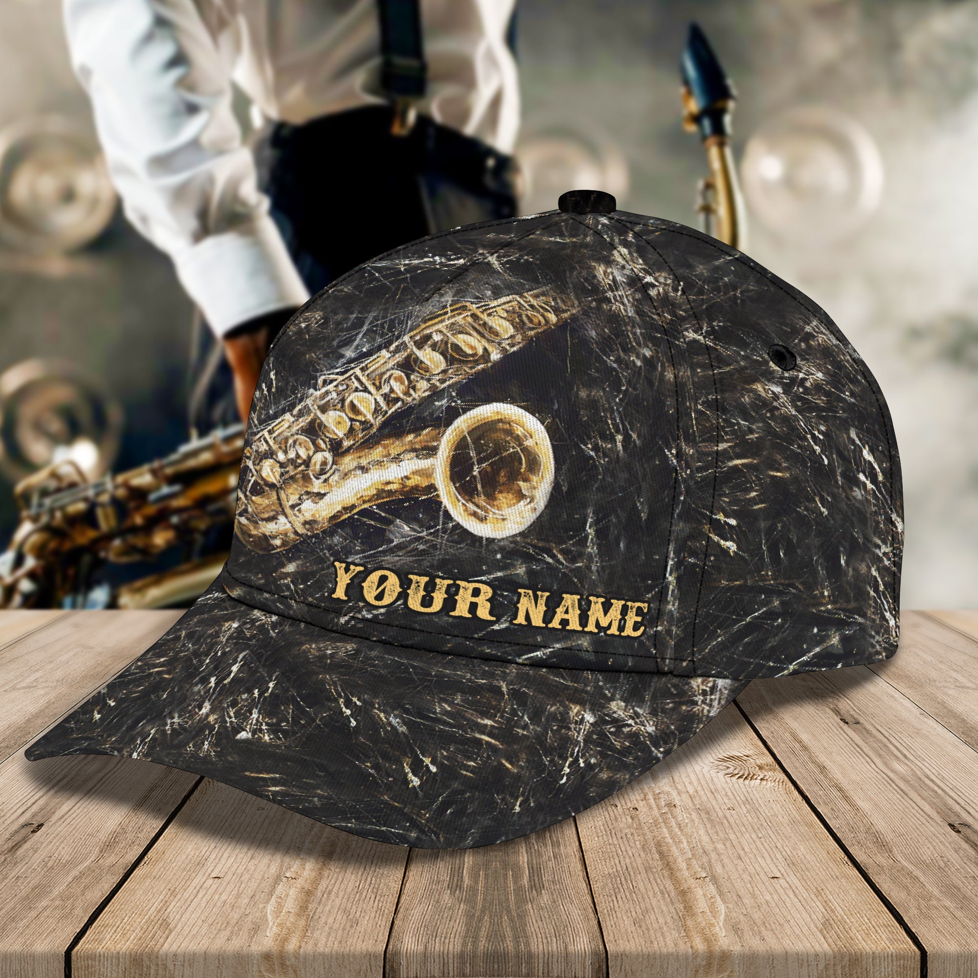 Saxophone - Personalized Name Cap - Vtm99