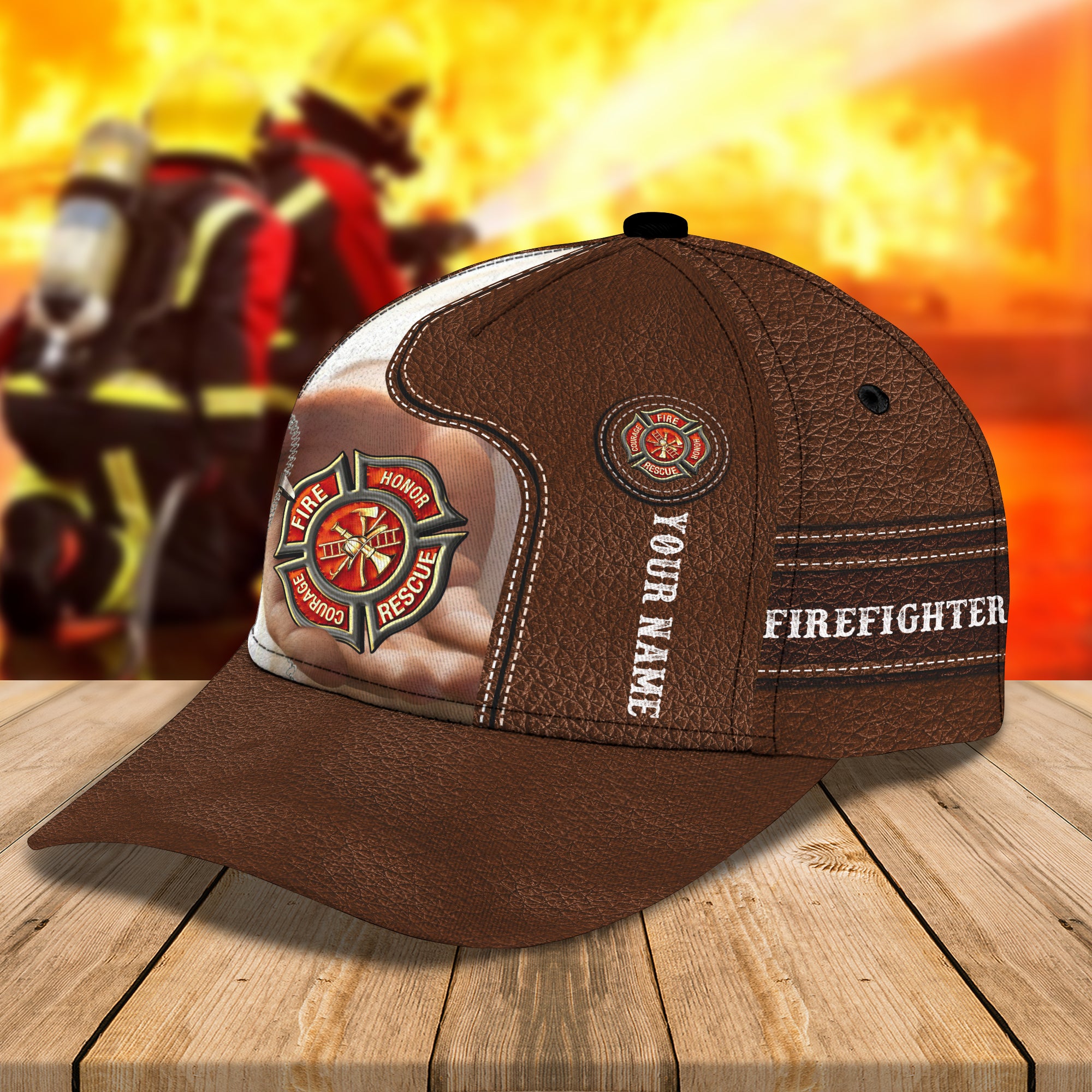 Firefighter - Personalized Name Cap 01 - Cv98