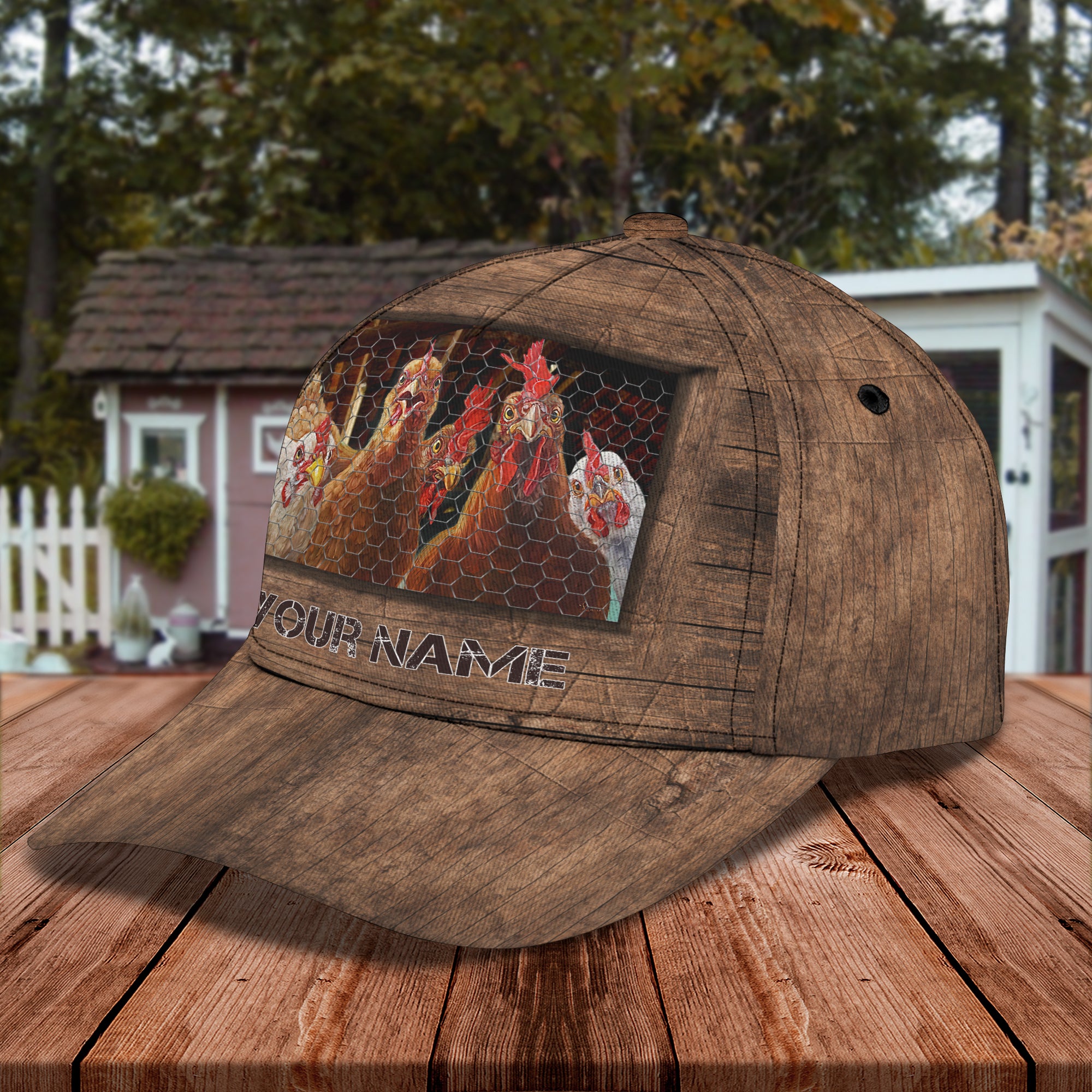 Farm Chicken - Personalized Name Cap - Boom