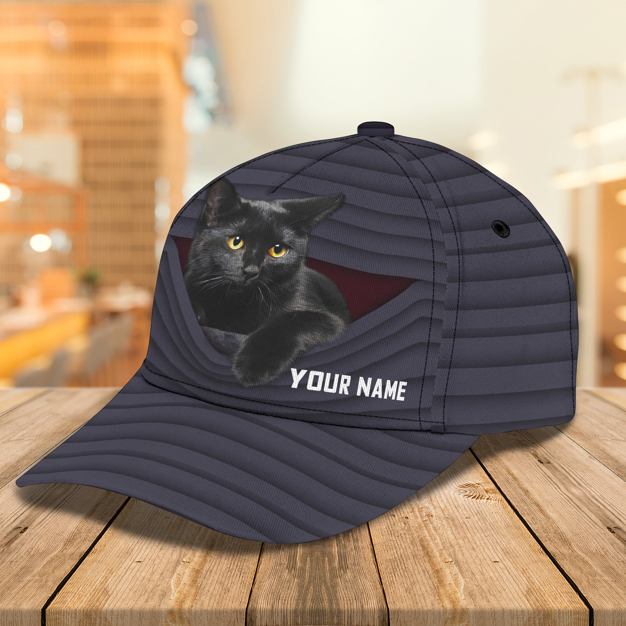 Black Cat - Personalized Name Cap - Co98