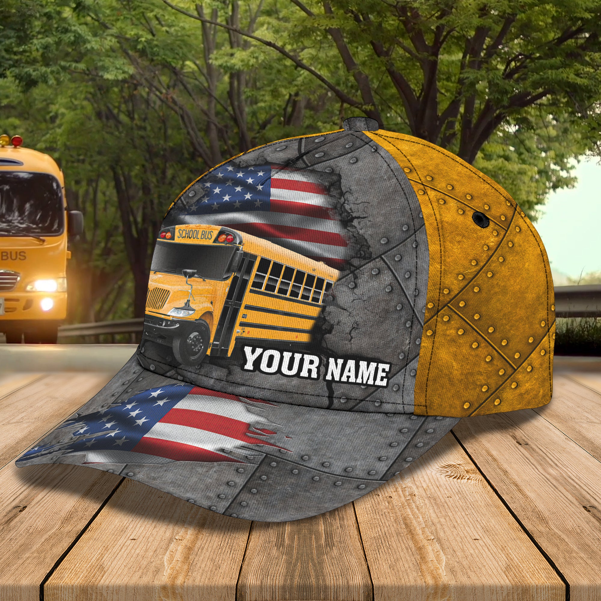 America Bus Driver - Personalized Name Cap - Pth98