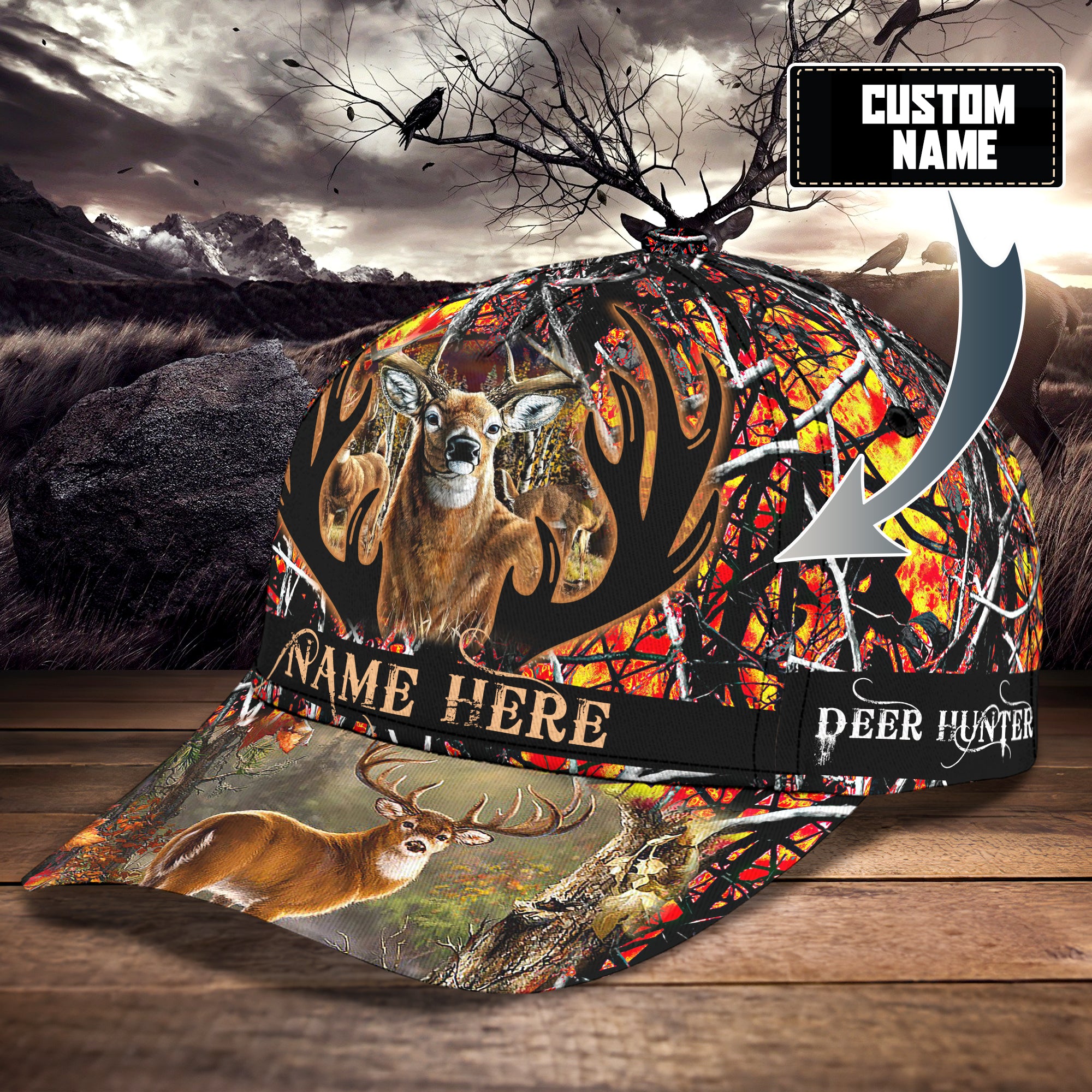 Copy of Deer Hunting - Personalized Name Cap For Deer Hunter - Hez98 01