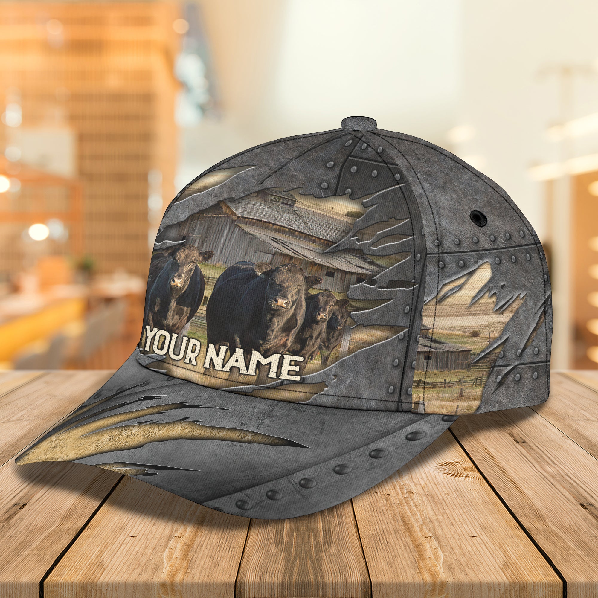 Farm Cow - Personalized Name Cap - Boom