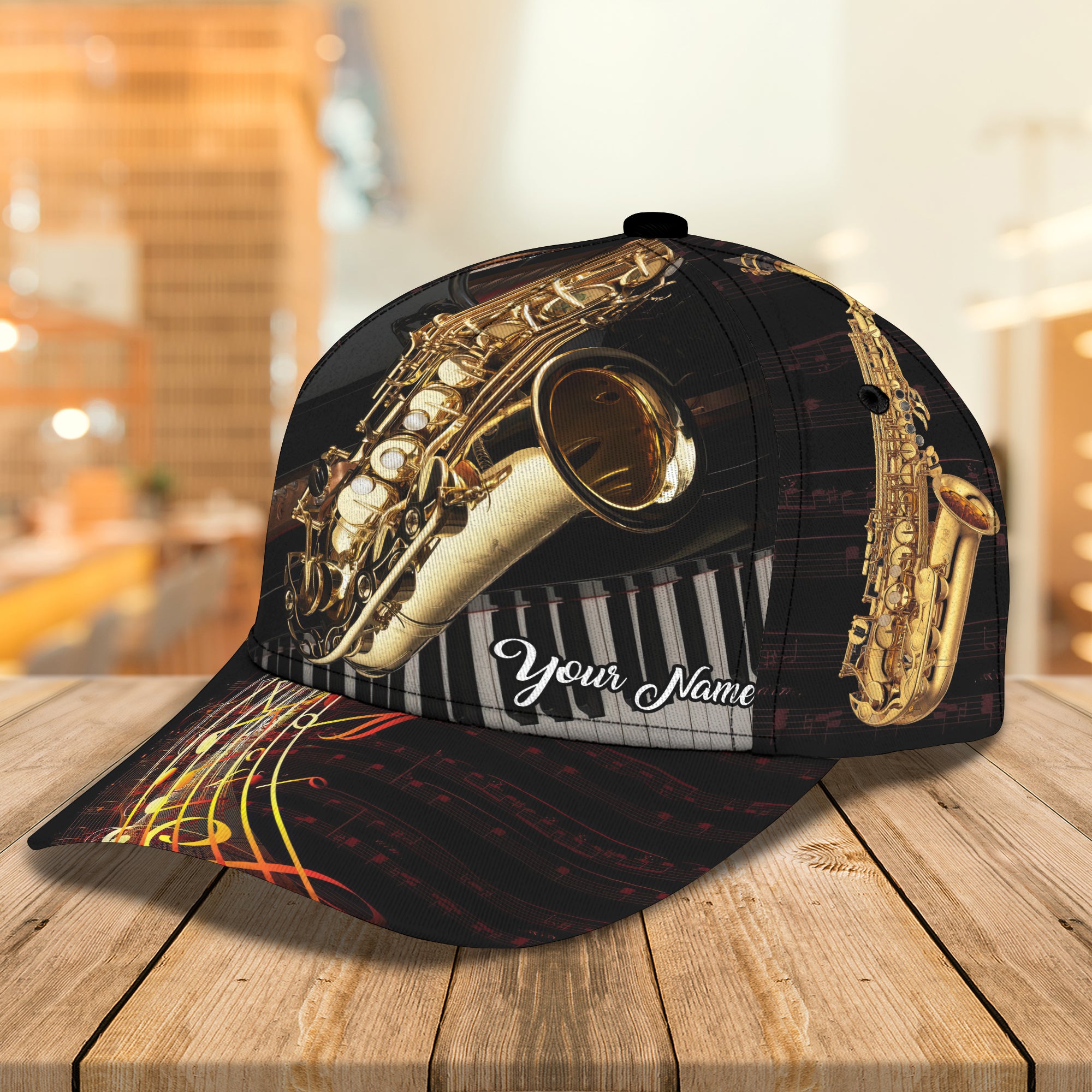 Saxophone - Personalized Name Cap 16 - Tad