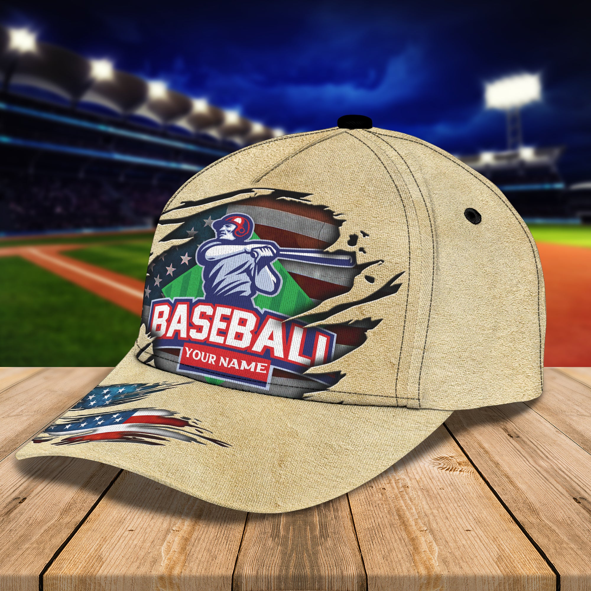 Baseball-two - Personalized Name Cap - Lst149