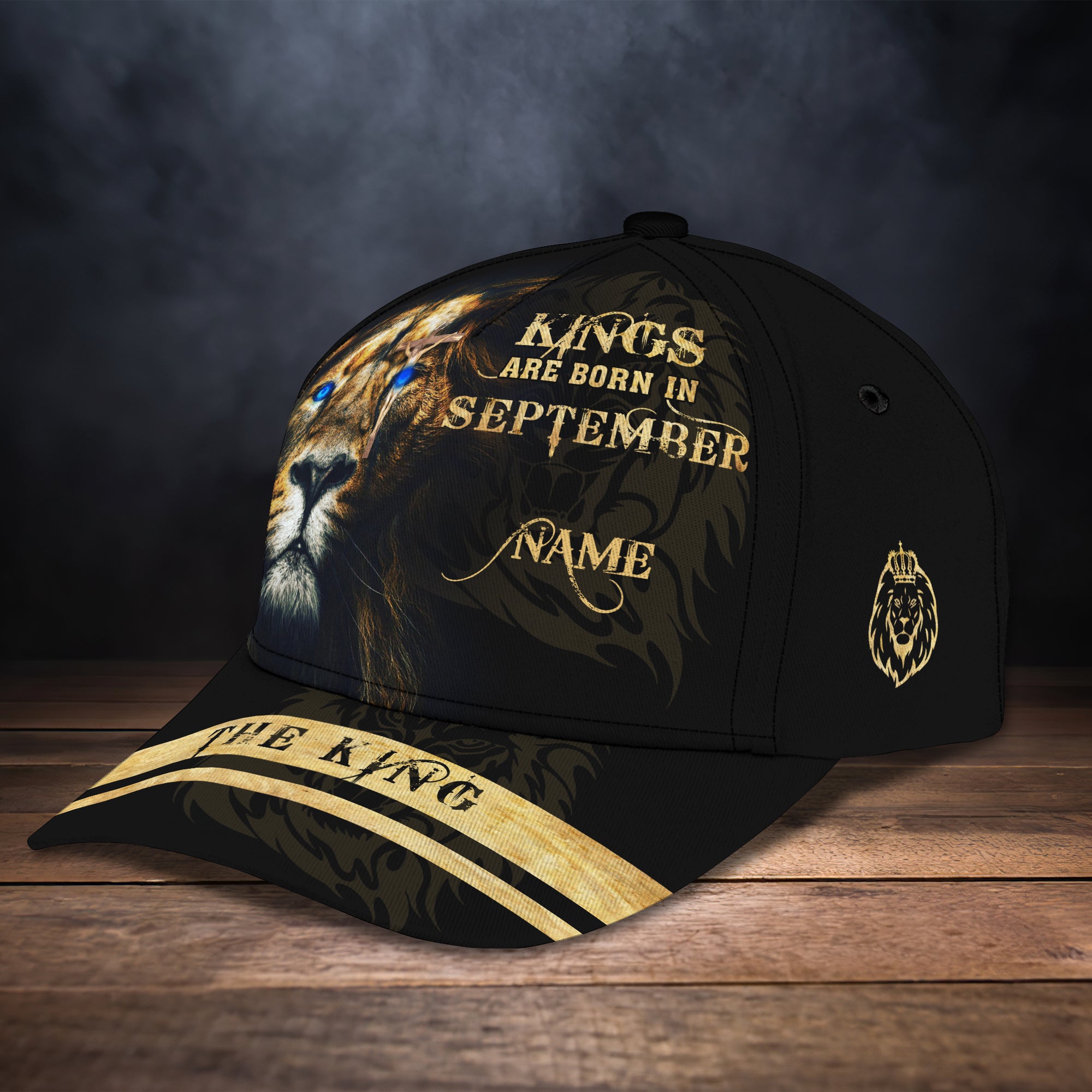 Kings Are Born In september - Personalized Name Cap 10 - LST149