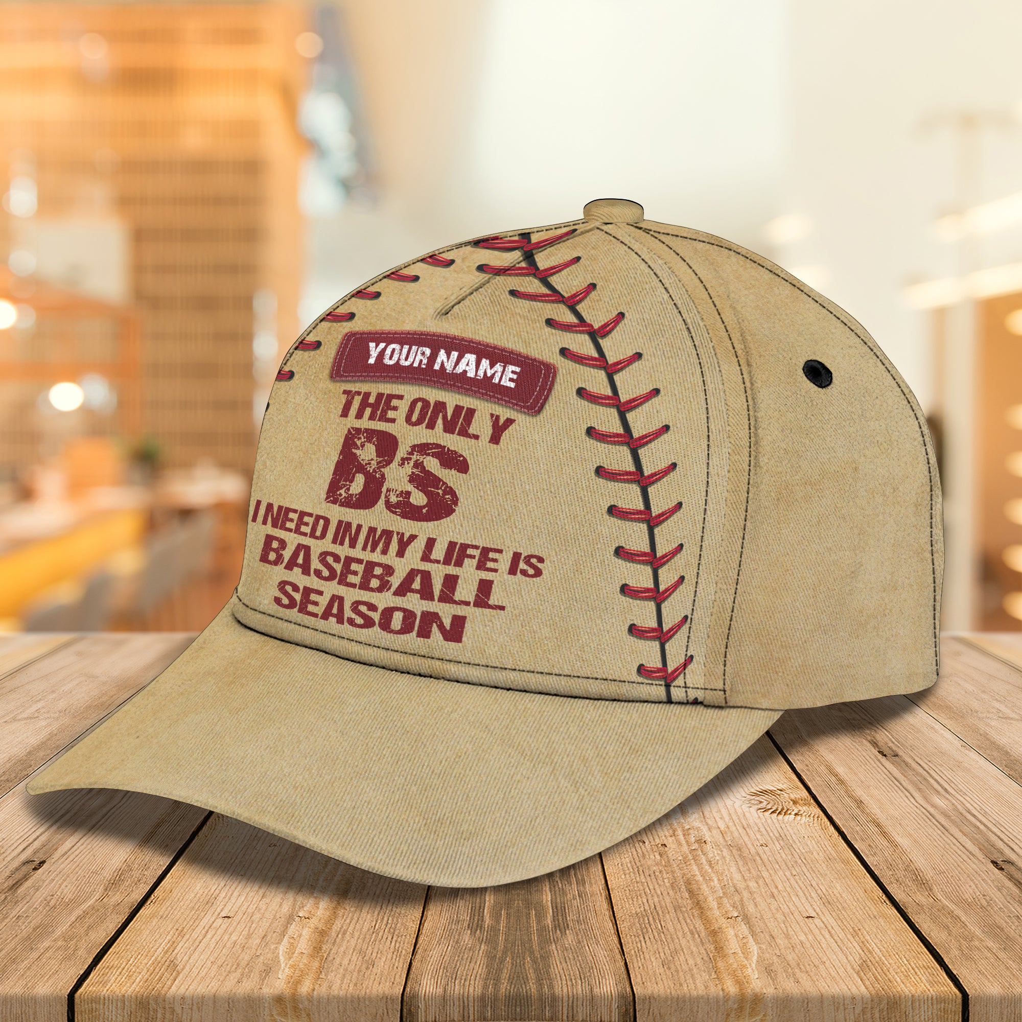 The Only B S I Need Is Baseball Season - Personalized Name Cap 16 - Bhn97