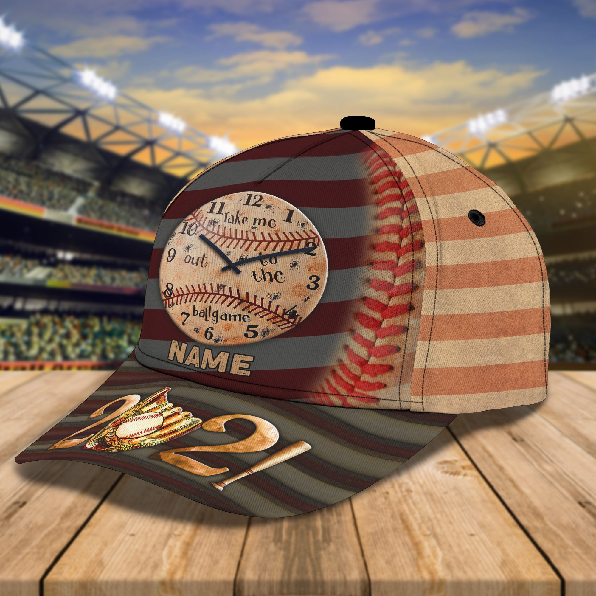 Baseball - Personalized Name Cap - Loop-Hd98 8