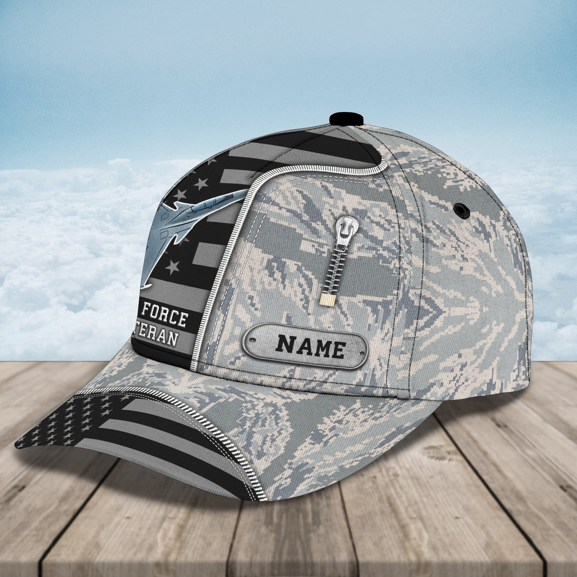 Air Force Veteran - Loop - Personalized Name Cap - H9h3-322