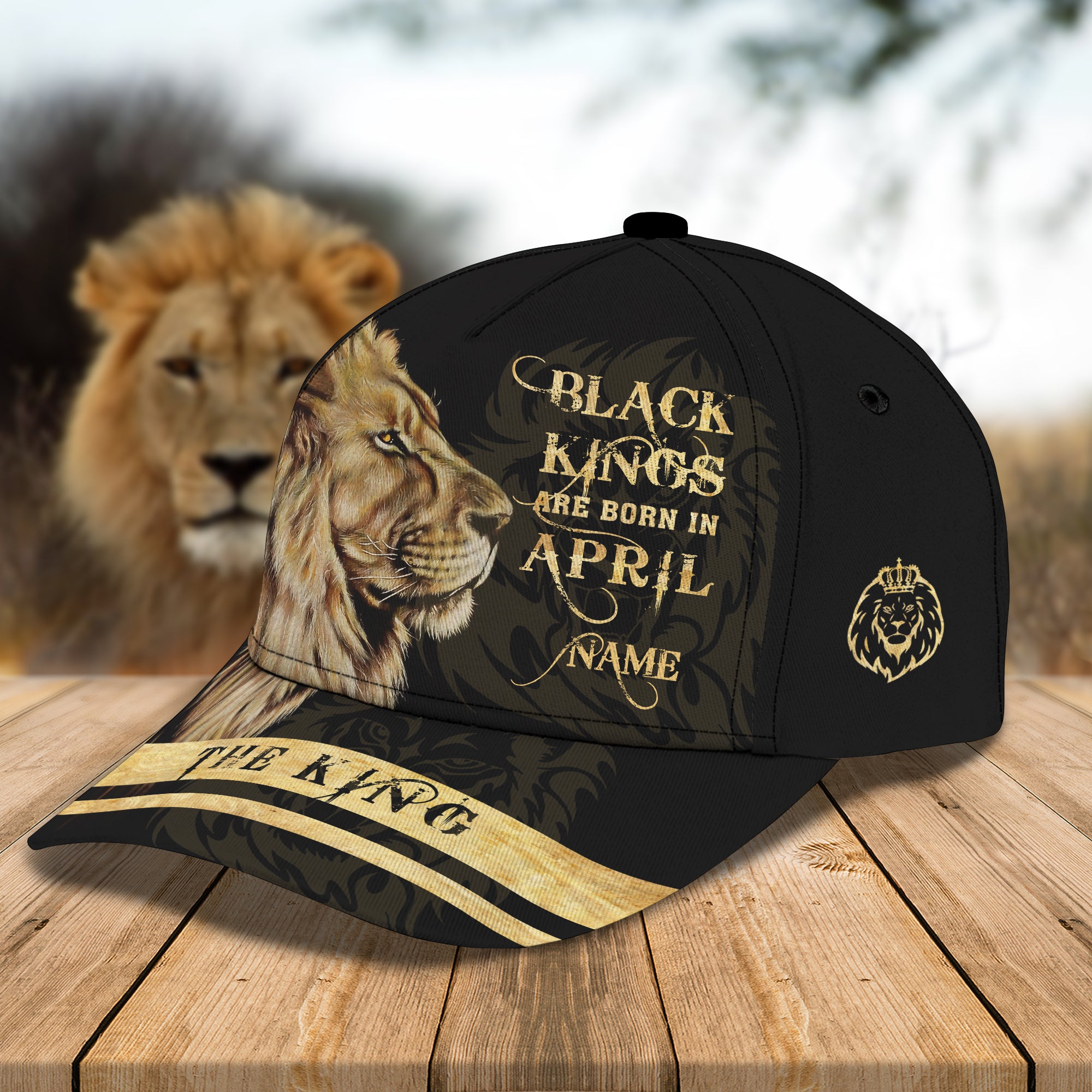 Black Kings Are Born In April - Personalized Name Cap 44 - Bhn97