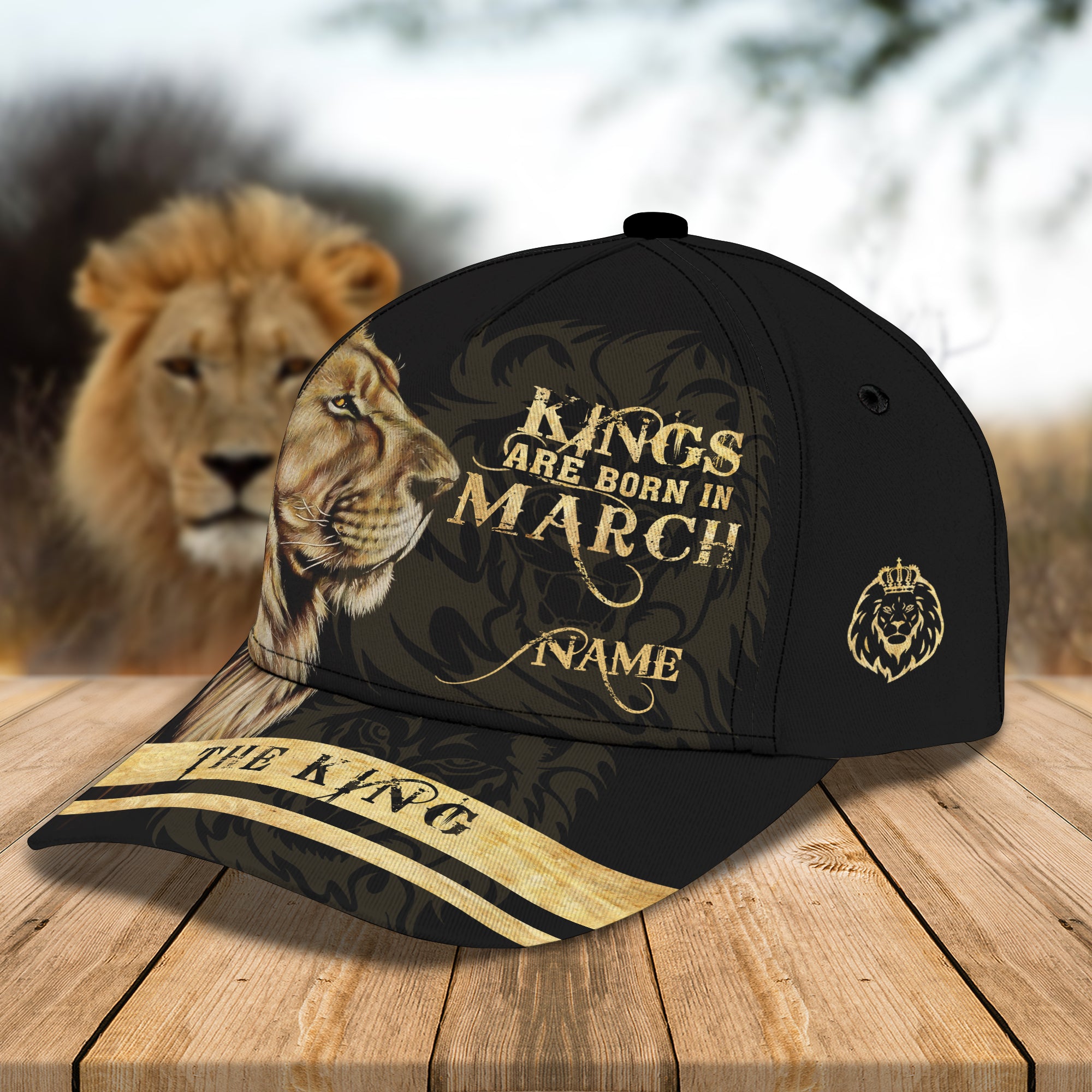 Kings Are Born In March - Personalized Name Cap 26 - Bhn97