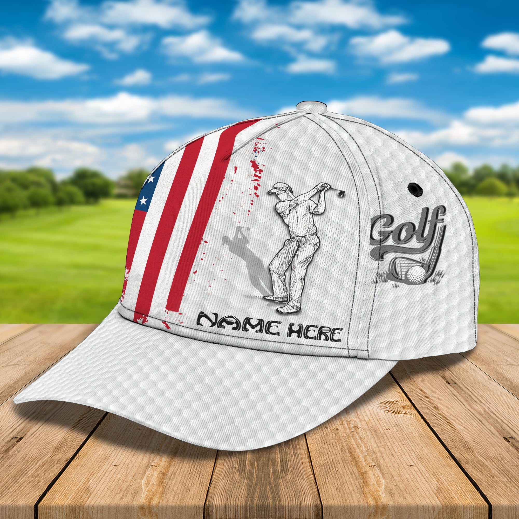 Golf Club 01 - Personalized Name Cap - LTD92