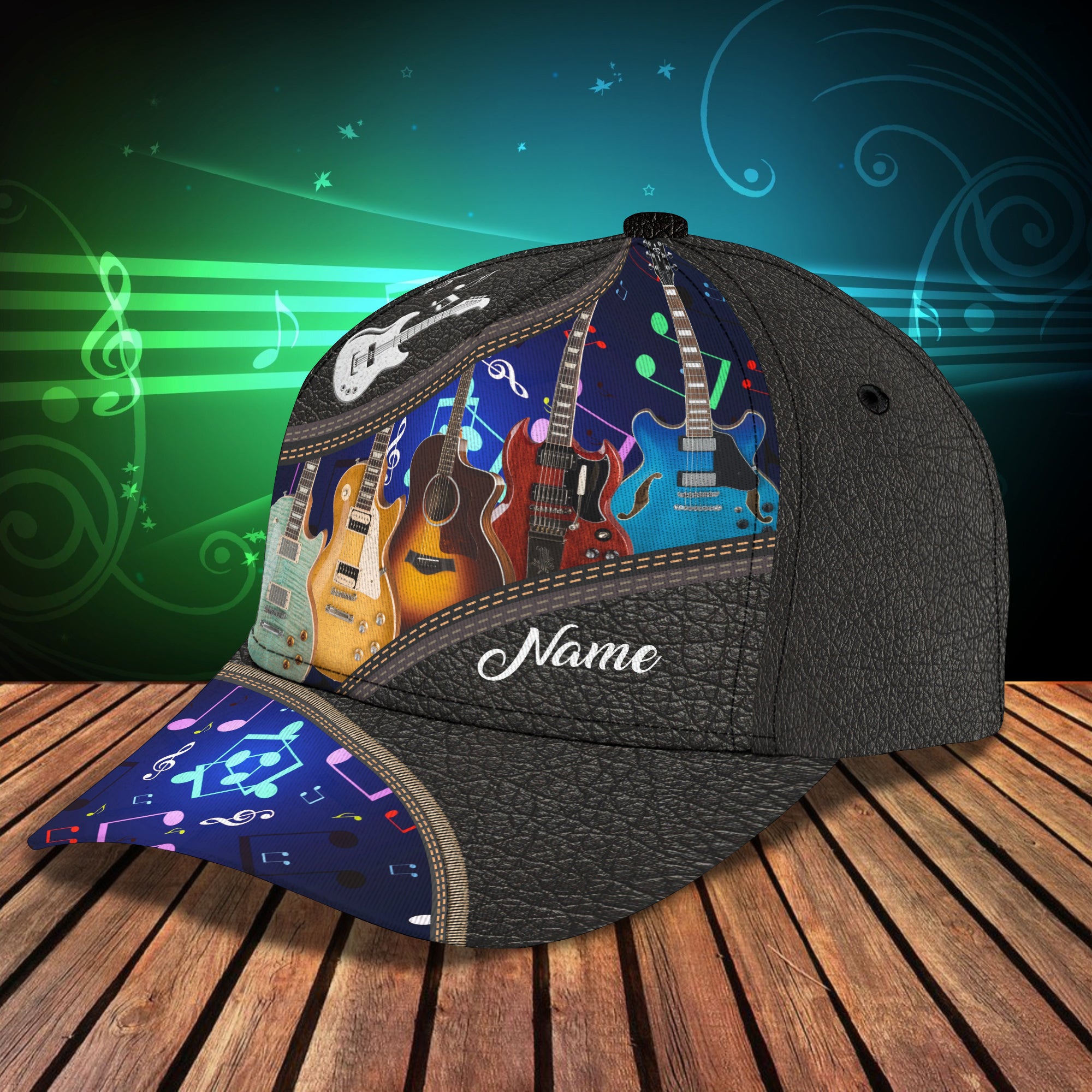 I love guitar - Personalized Name Cap - Lst149