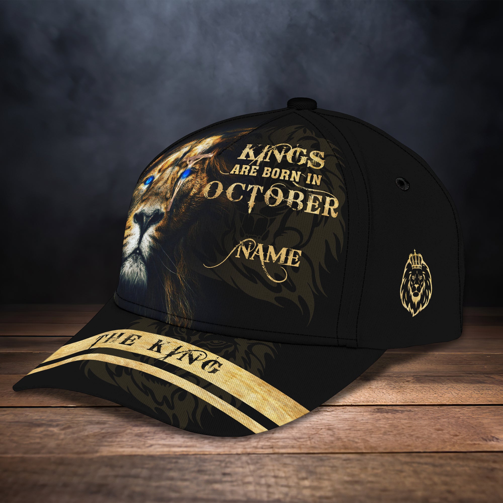 Kings Are Born In october - Personalized Name Cap 10 - LST149