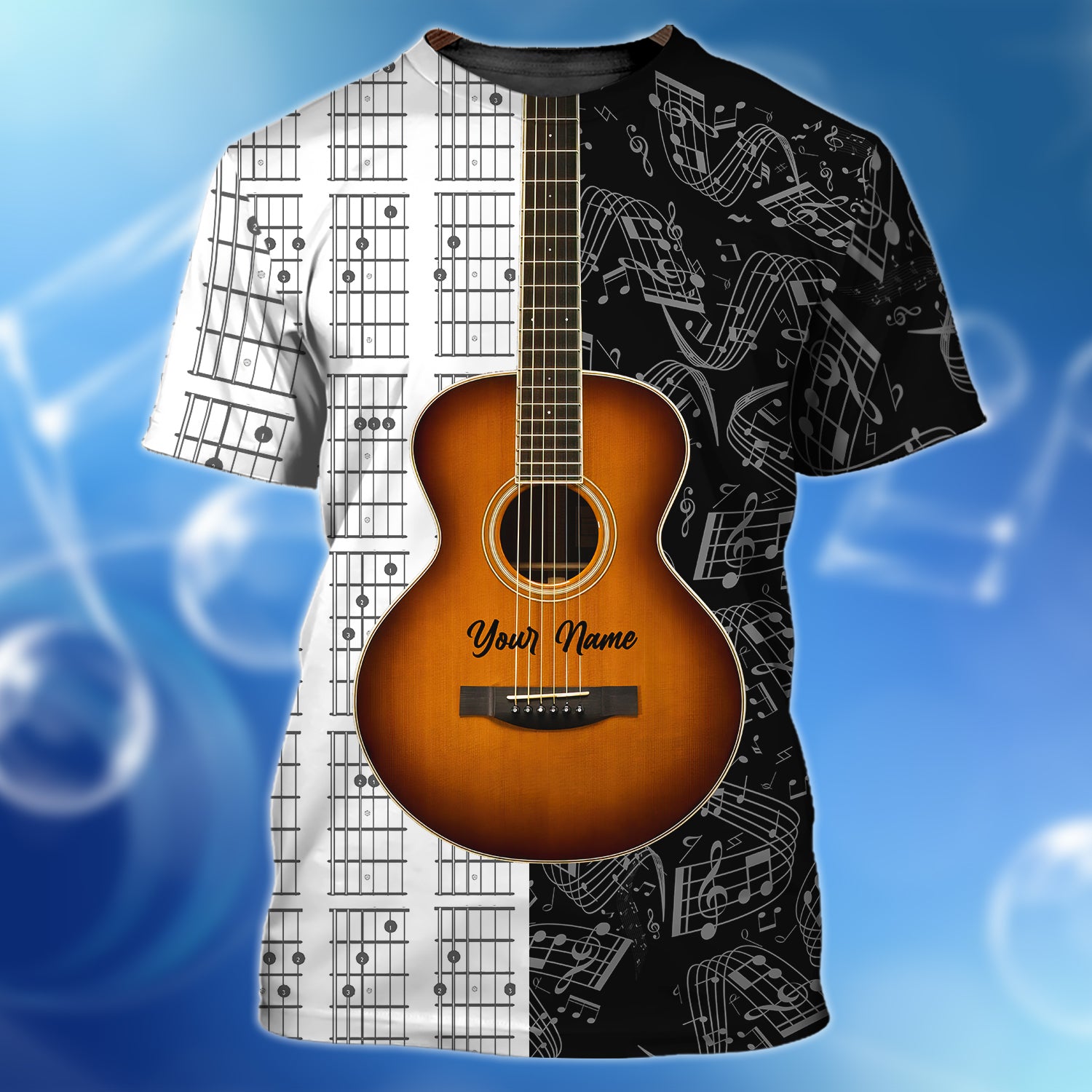 GUITAR - Personalized Name 3D Tshirt 01 - RINC98