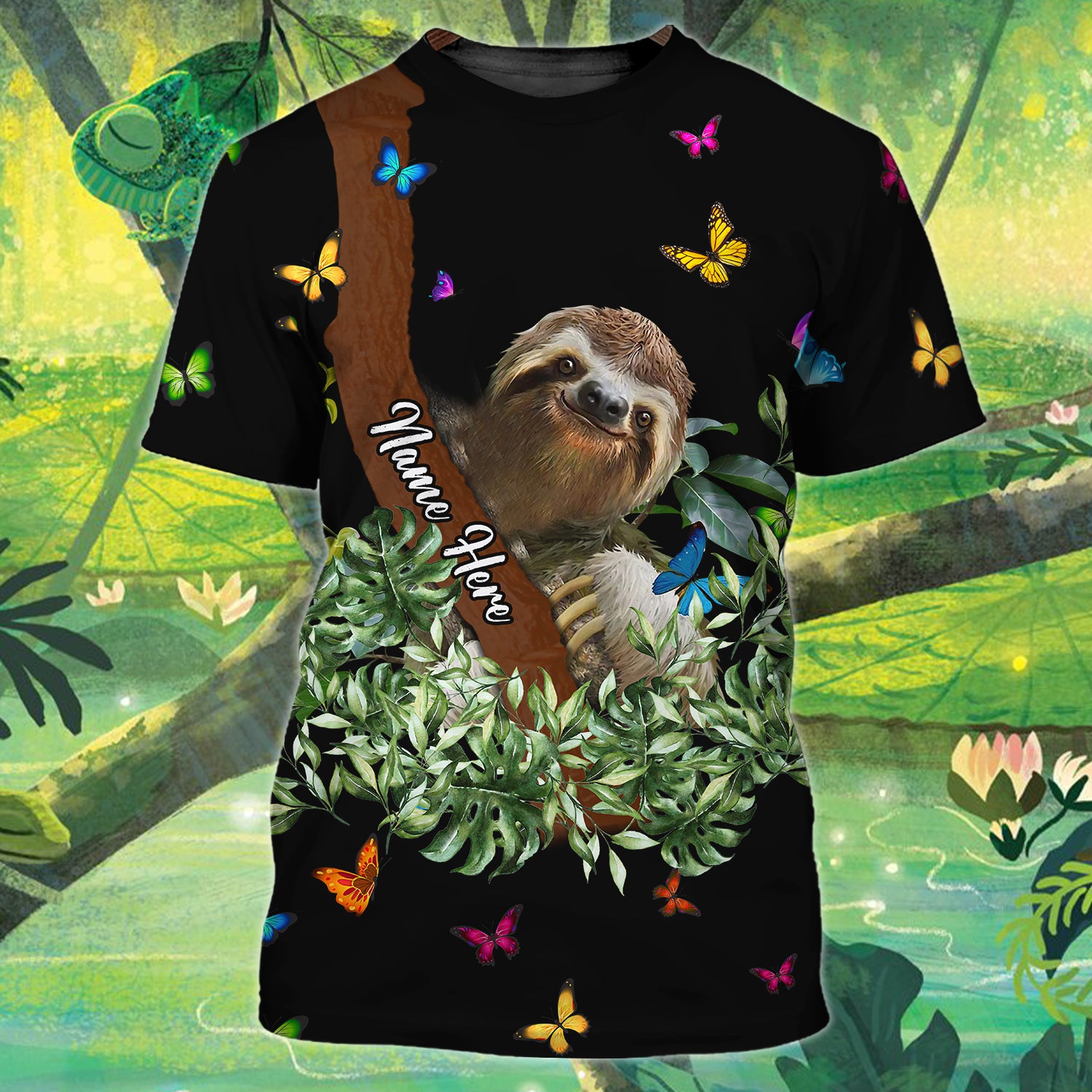 I Just Freaking Love Sloth, Ok - Personalized Name 3D Tshirt 25- Lta98