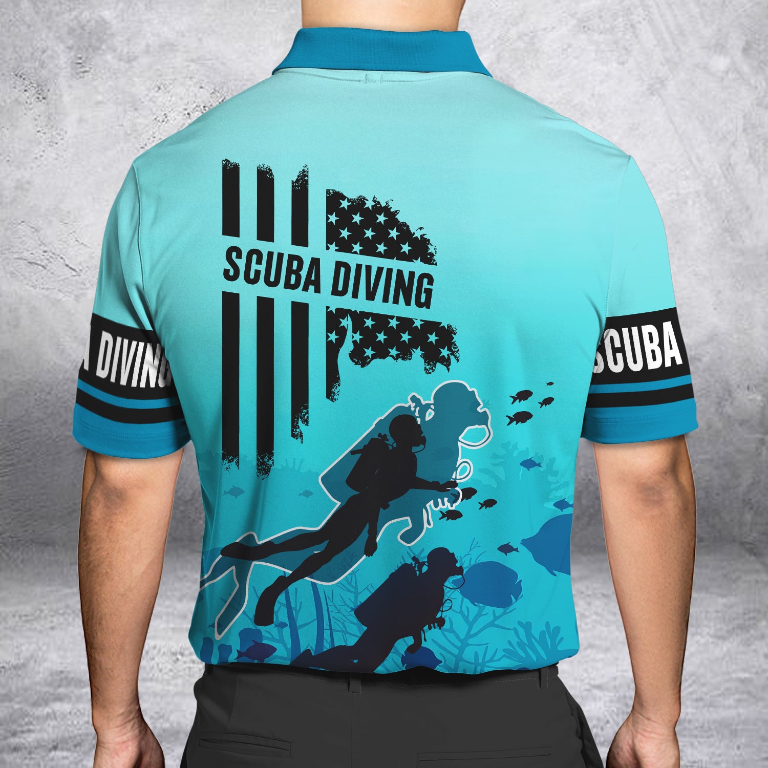 Scuba Diving - Personalized Name - 3D Polo Shirt - QB95
