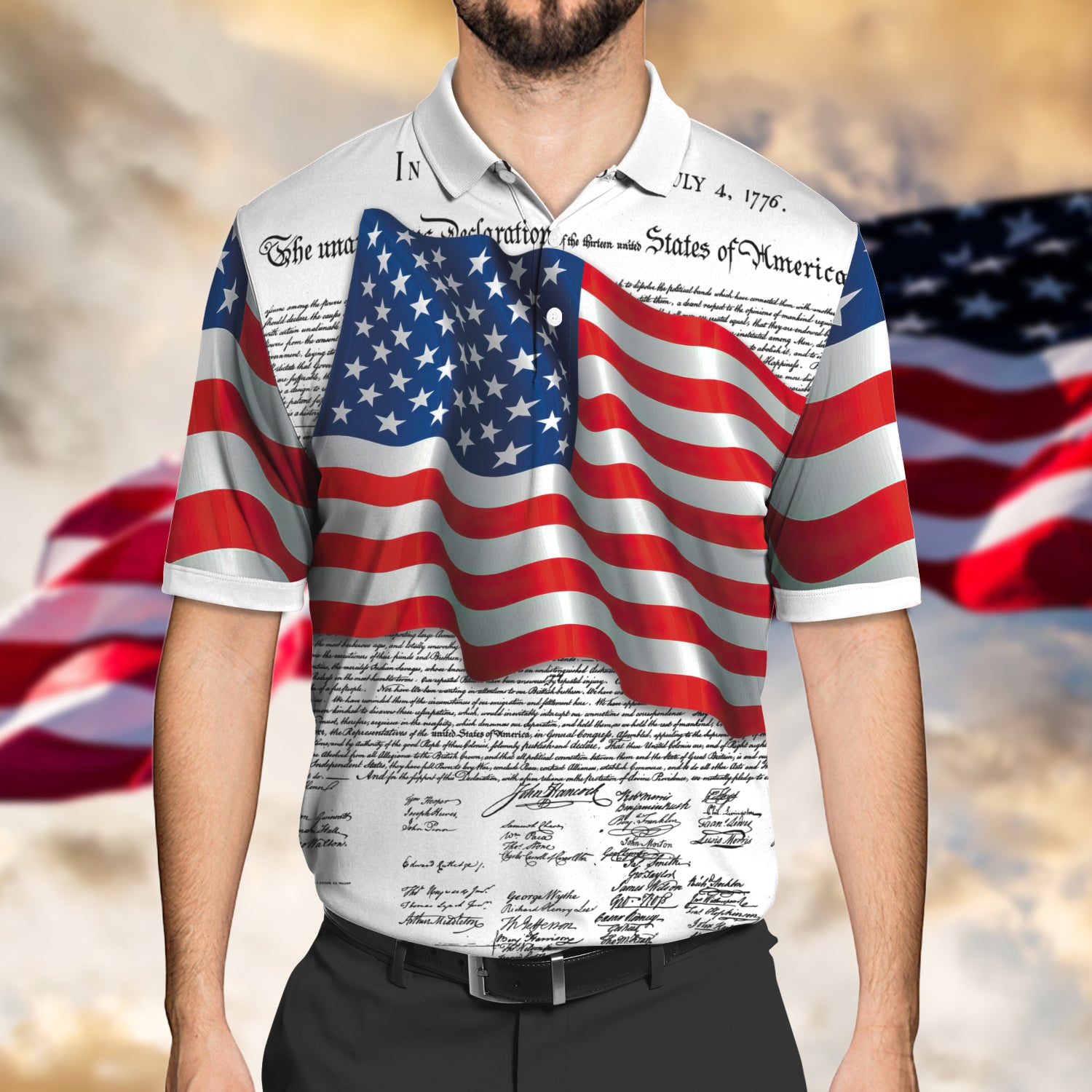 Happy 4th Of July 3D Polo Shirt