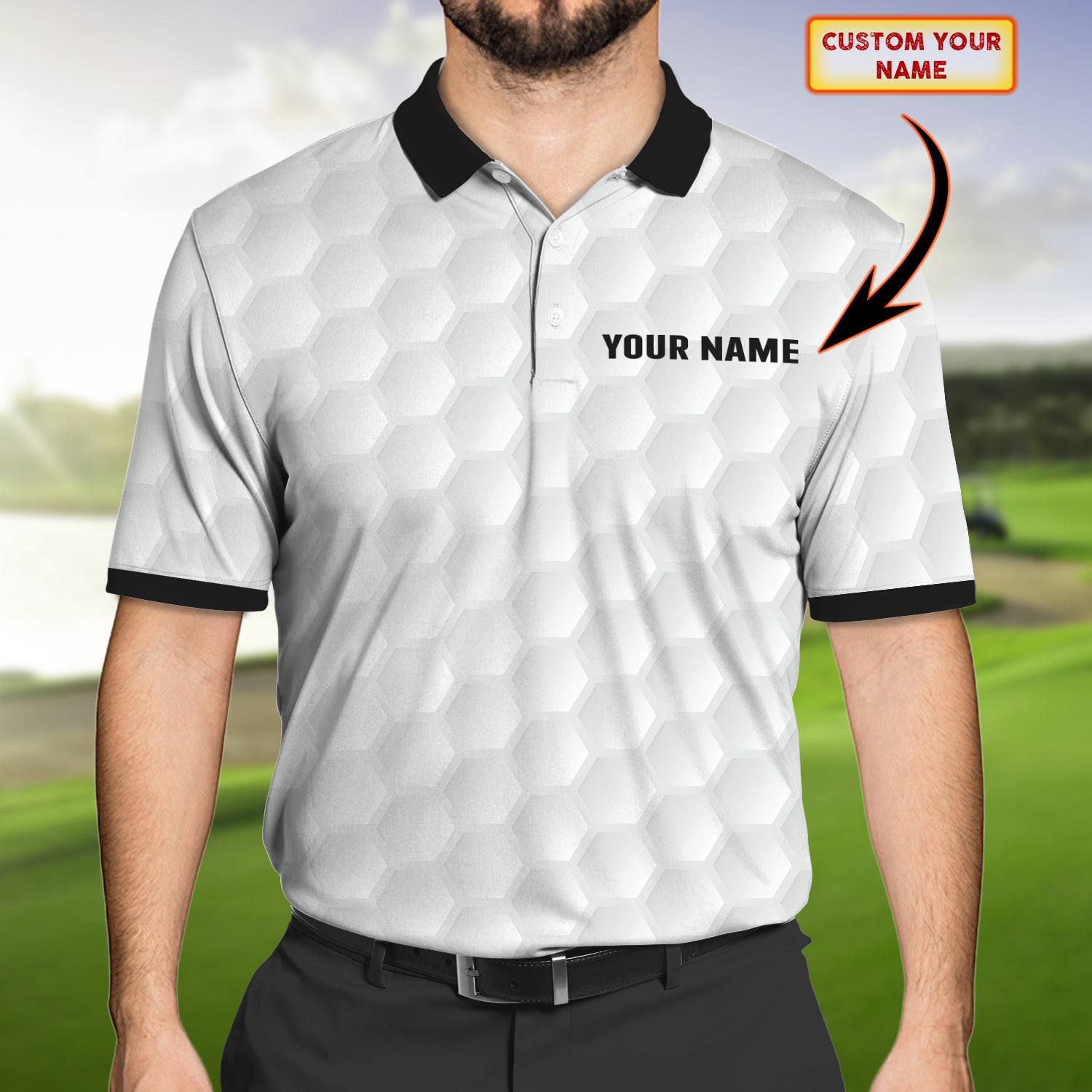 Golf - Personalized Name 3D Polo Shirt - dat93-002