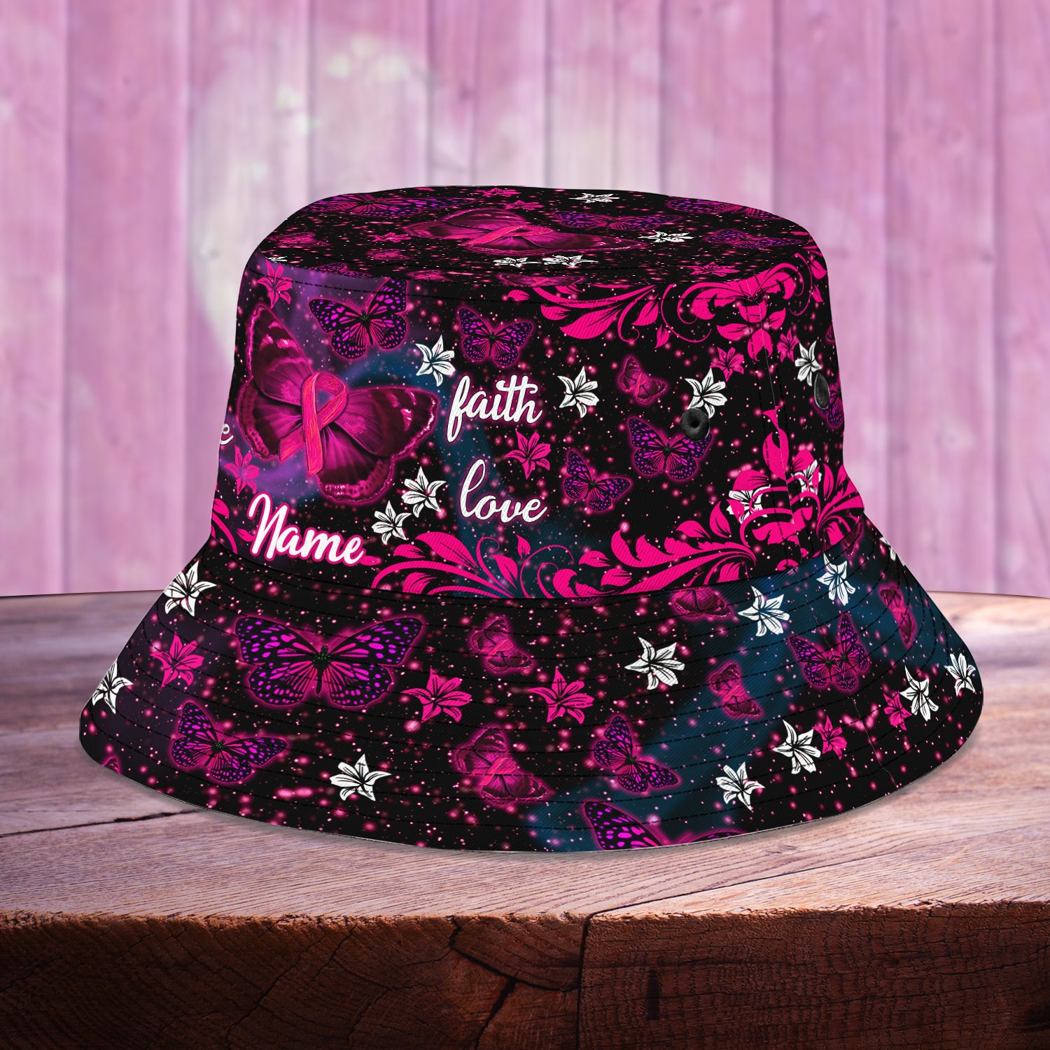 Custom Bucket Hat  - Breast Cancer - H9h3-522