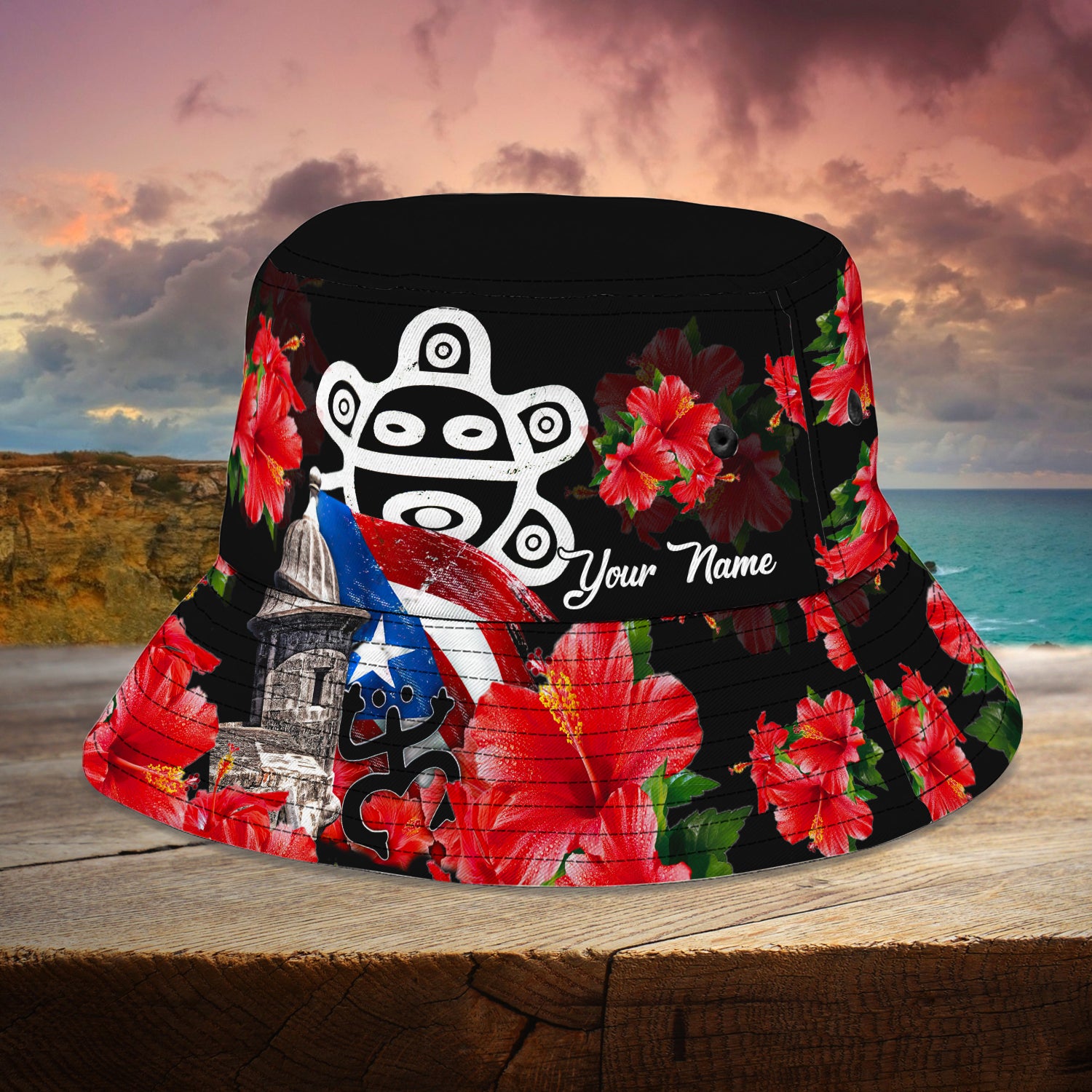 Custom Bucket Hat - Puerto Rico - Fuly 34