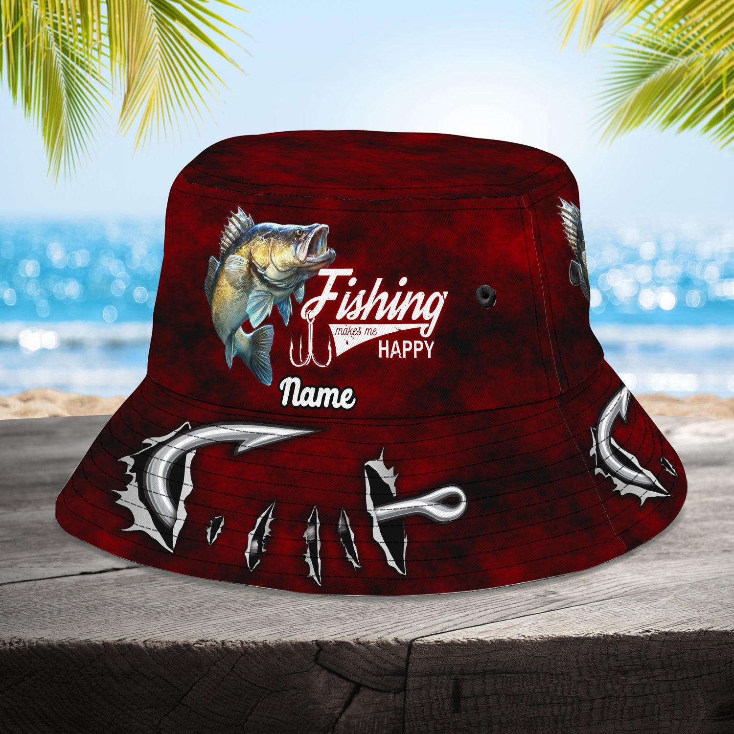 Walleye Fishing - Custom Bucket Hat - Loop - Ntp-205