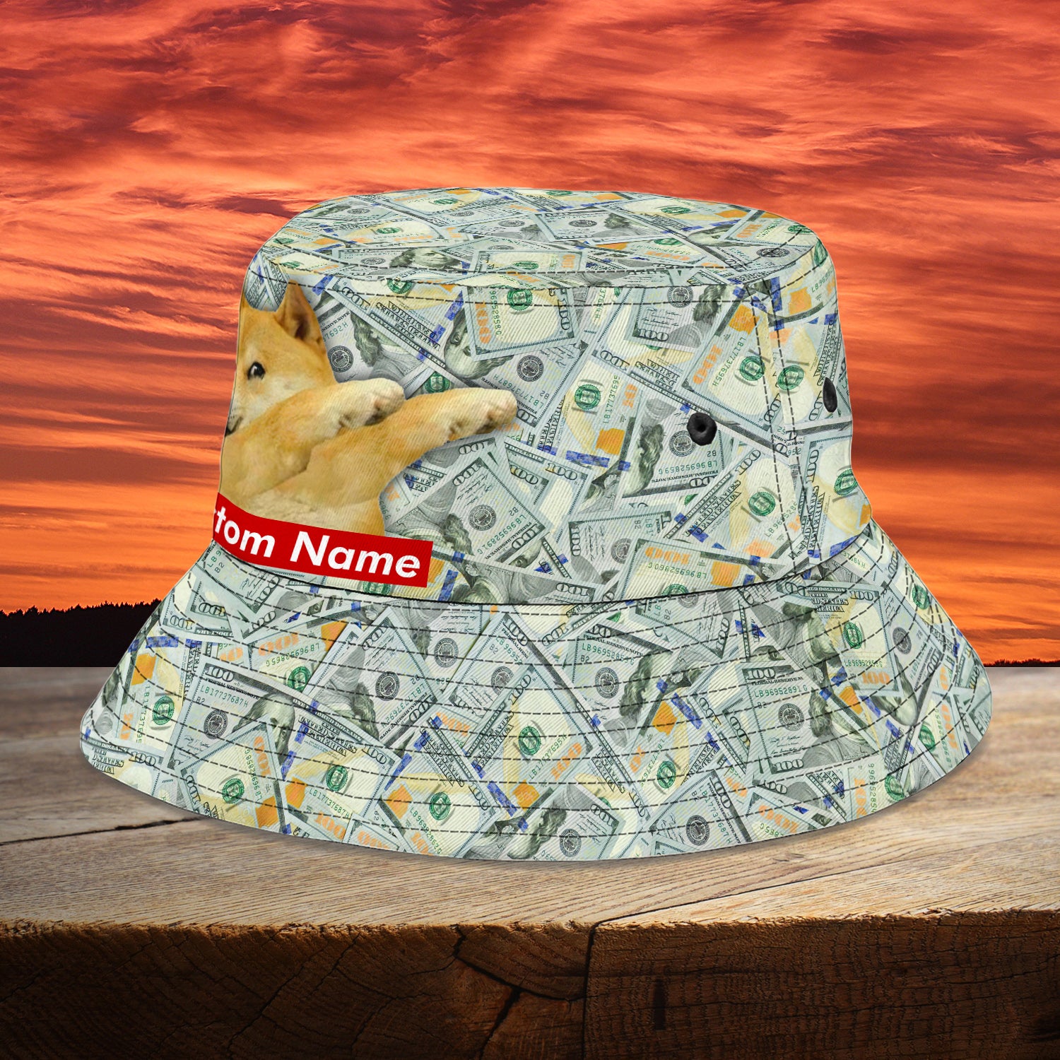 Doge Money - Custom Bucket Hat - Loop - H9h3-331