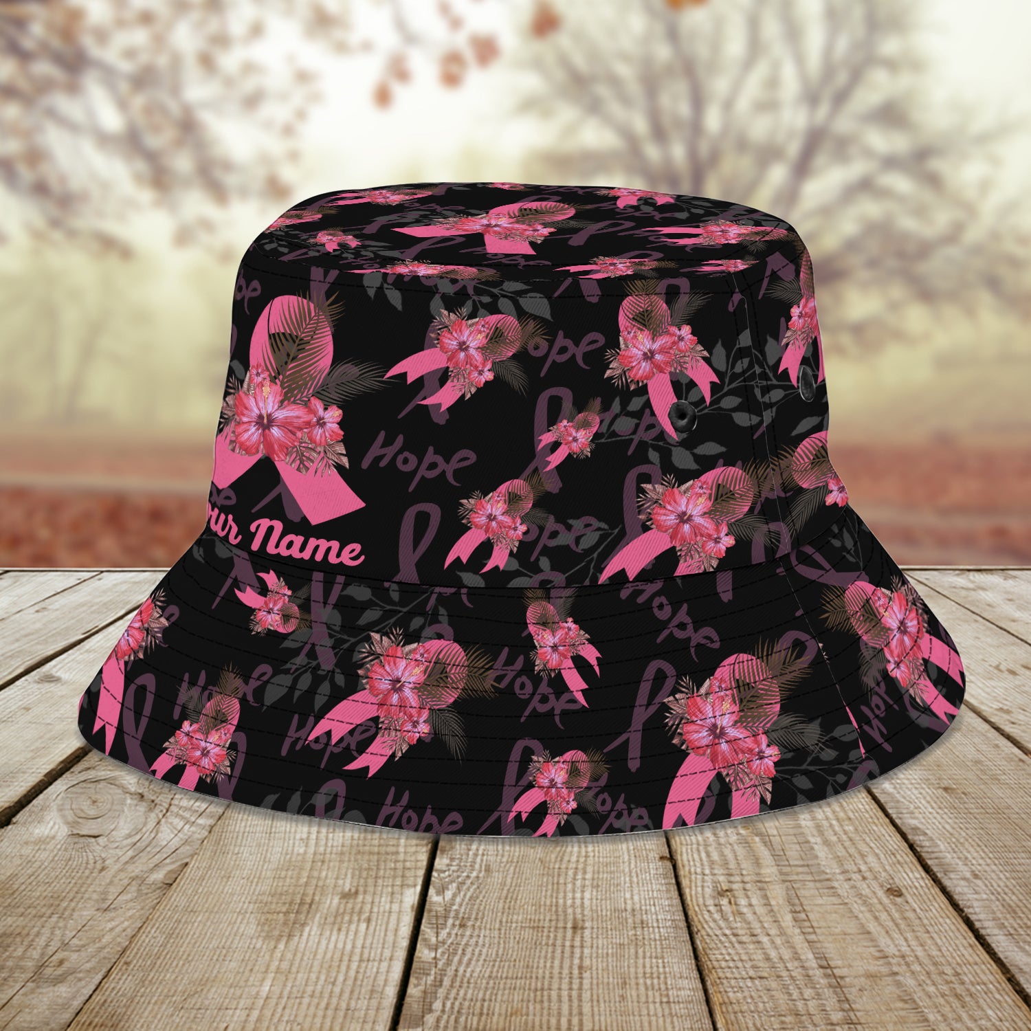 Breast Cancer - Custom Bucket Hat - Ntp-286