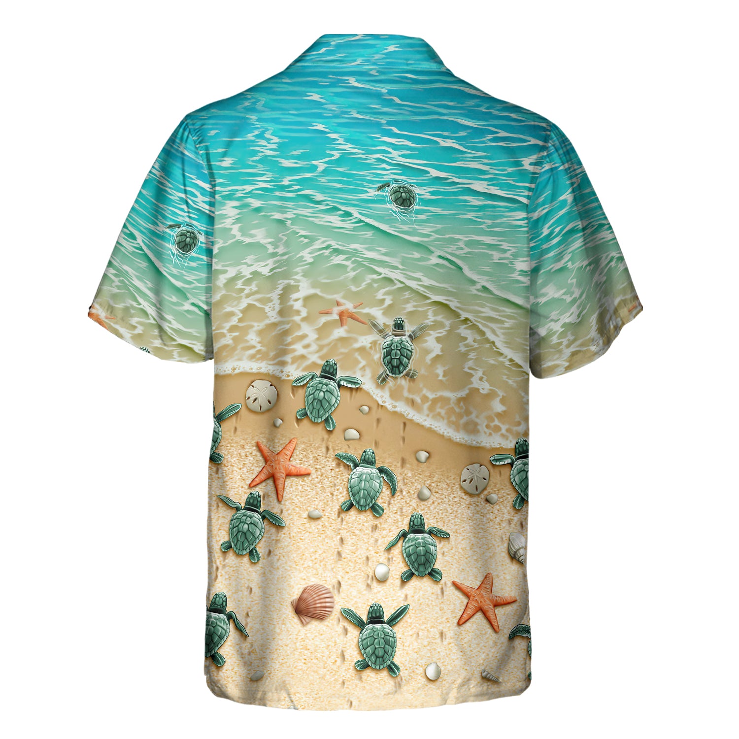 Turtle And Ocean 3D Hawaiian Men's - NA93