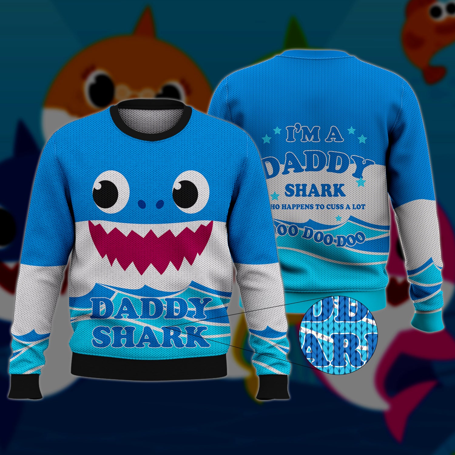 Daddy Shark Doo Doo Doo , 3D Full Print 01.1, NBTT