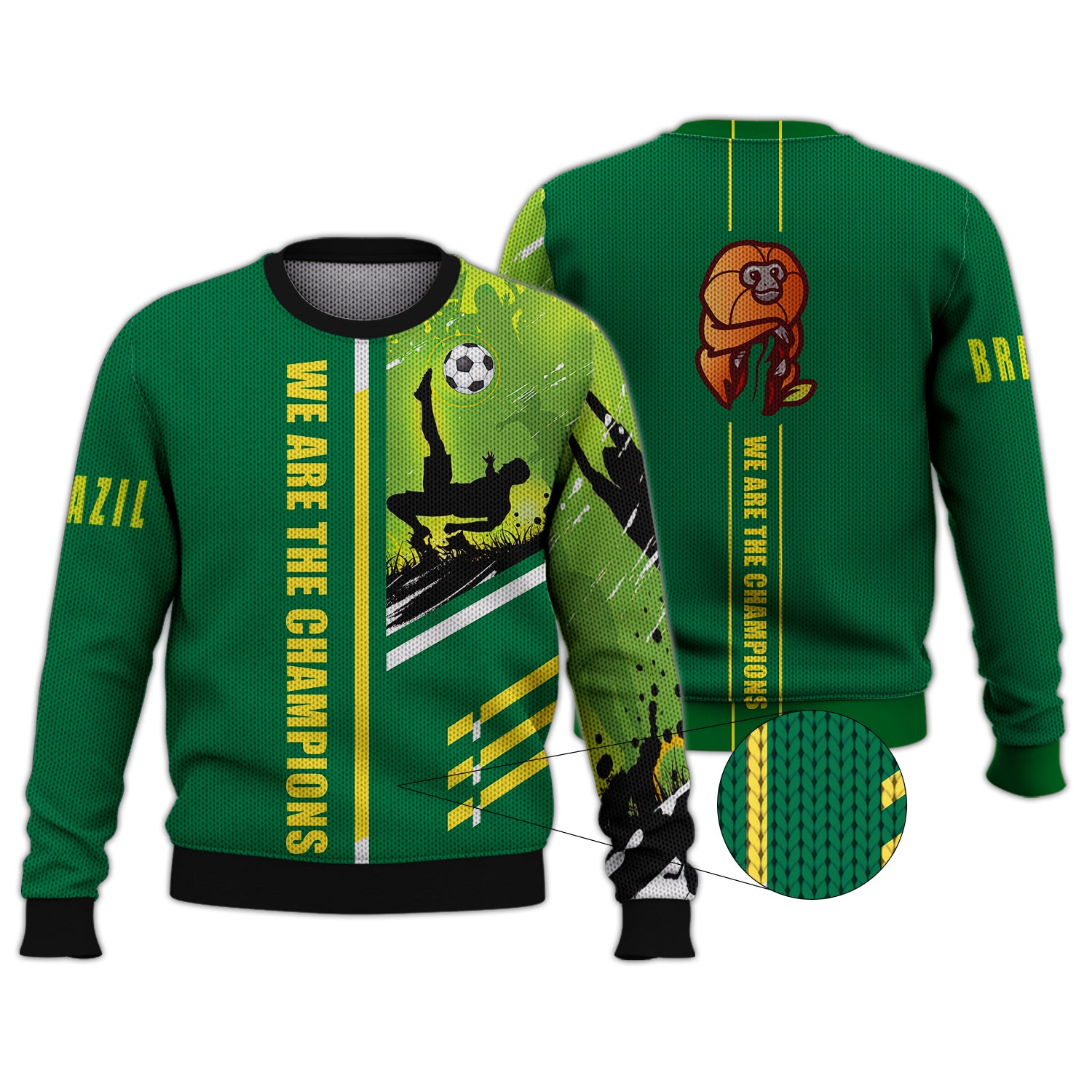 Brazil Fans GOLDEN LION TAMARIN Design Shirt 3D Tshirt For The Brazil Fans