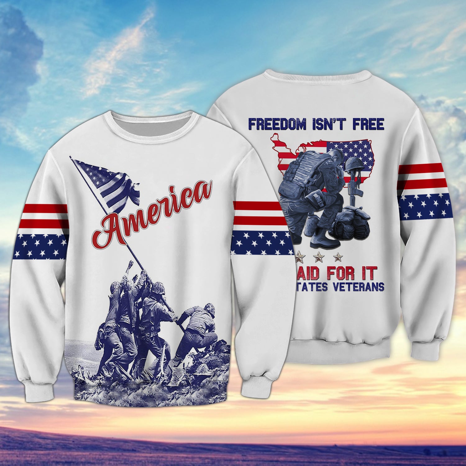 Freedom Isn't Free We Paid For It United States Veteran 3D Full Print Tad 521