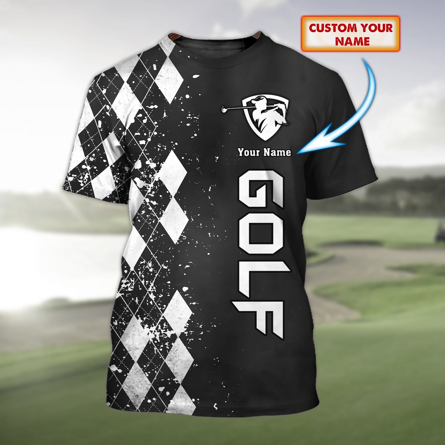 GOLF  - Personalized Name 3D T Shirt 03 - RINC98
