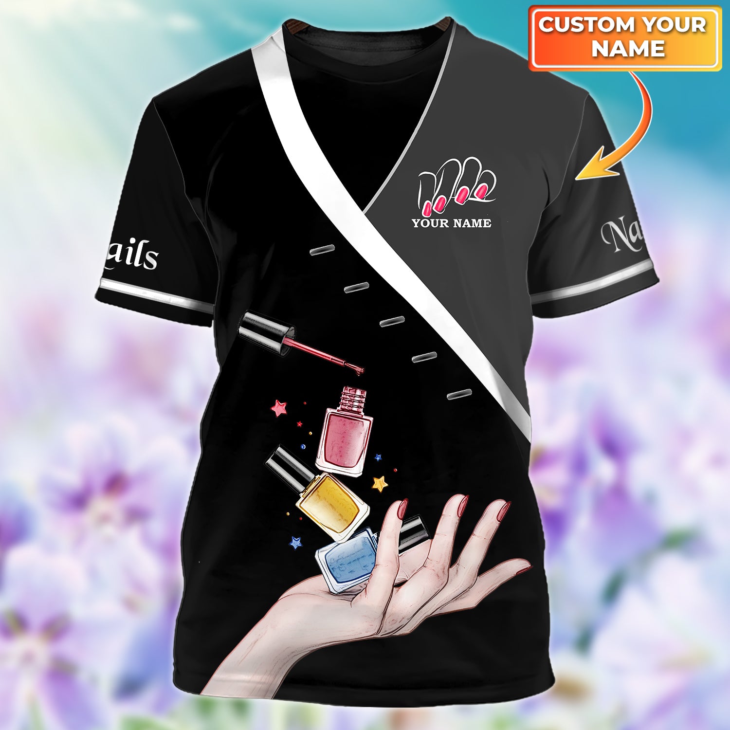 Personalized Nails Hustler 3D Custom Tshirt 03 Nbtt