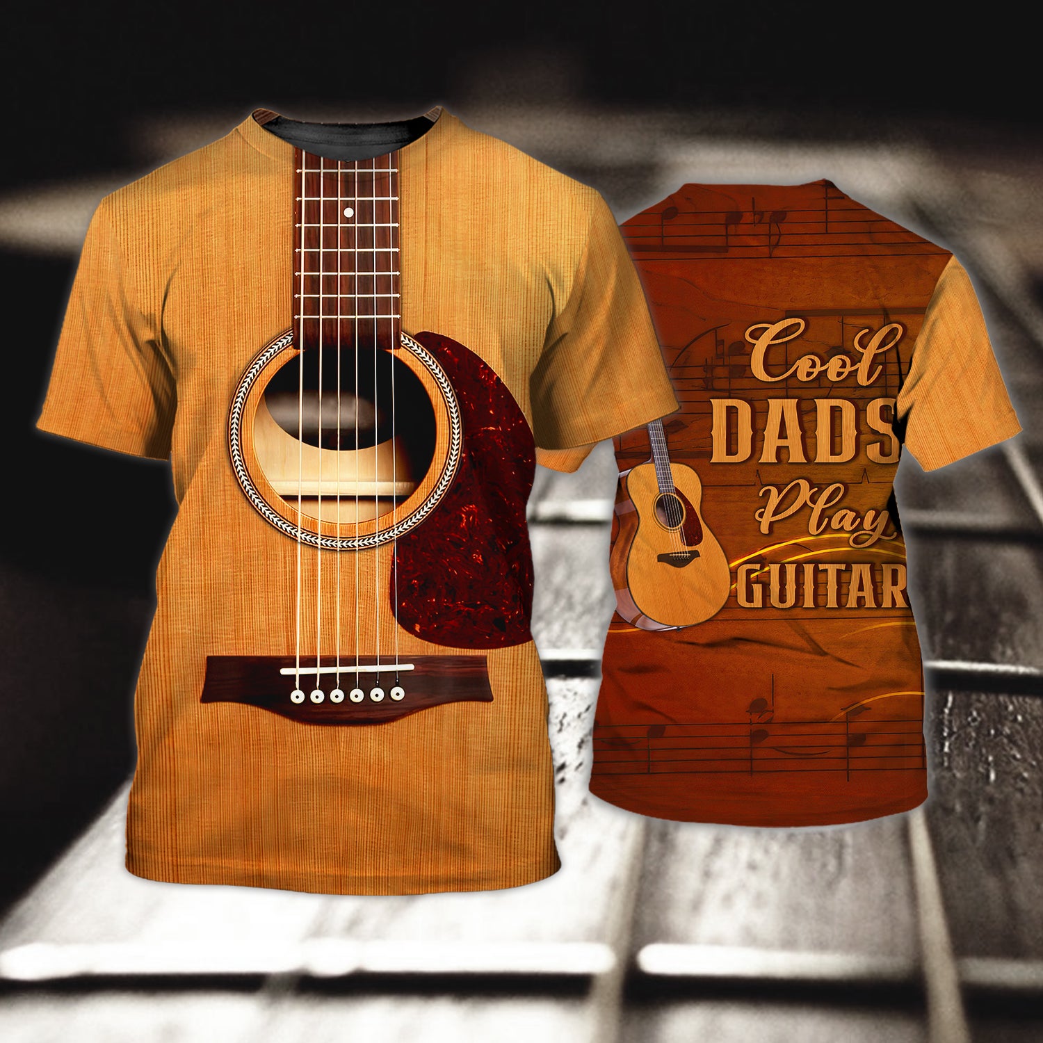 Guitar, Cool Dads Play Guitar - 3D Full Print Tad 487