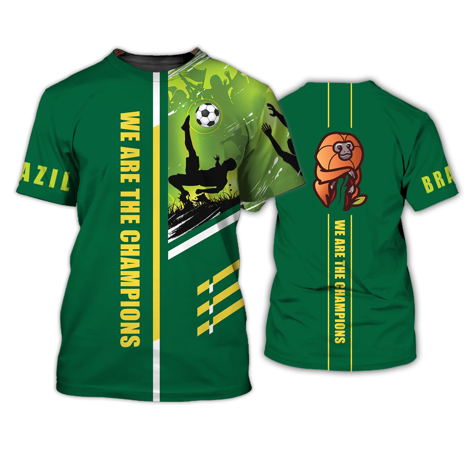 Brazil Fans GOLDEN LION TAMARIN Design Shirt 3D Tshirt For The Brazil Fans