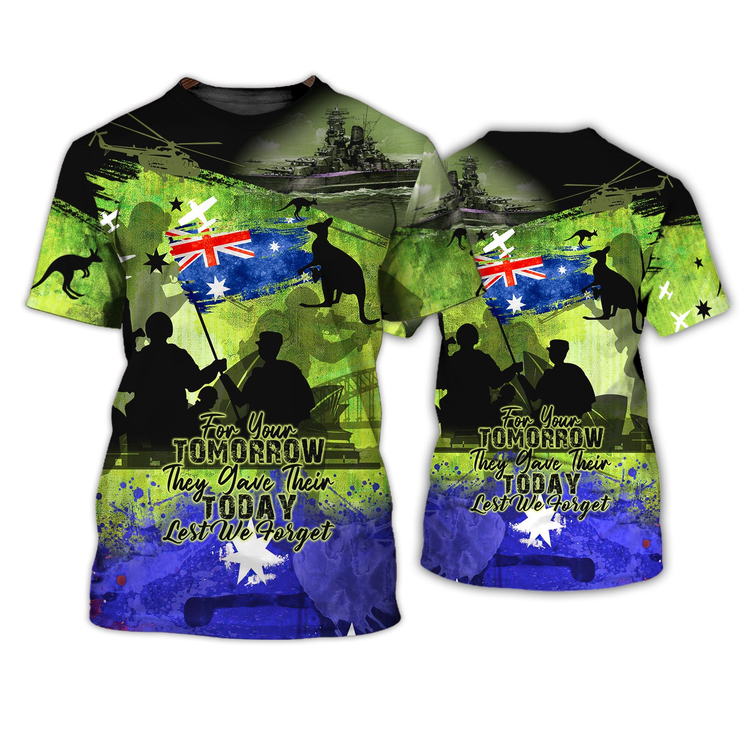 Anzac Day 25th April, Lest We Forget - 3D Full Print - Nsd99