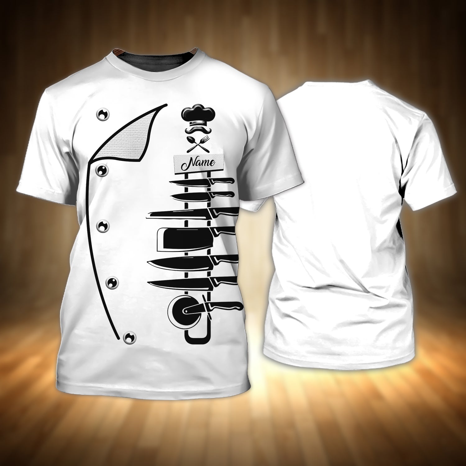 Chef Cook Personalized Name 3D Tshirt 62 RinC98