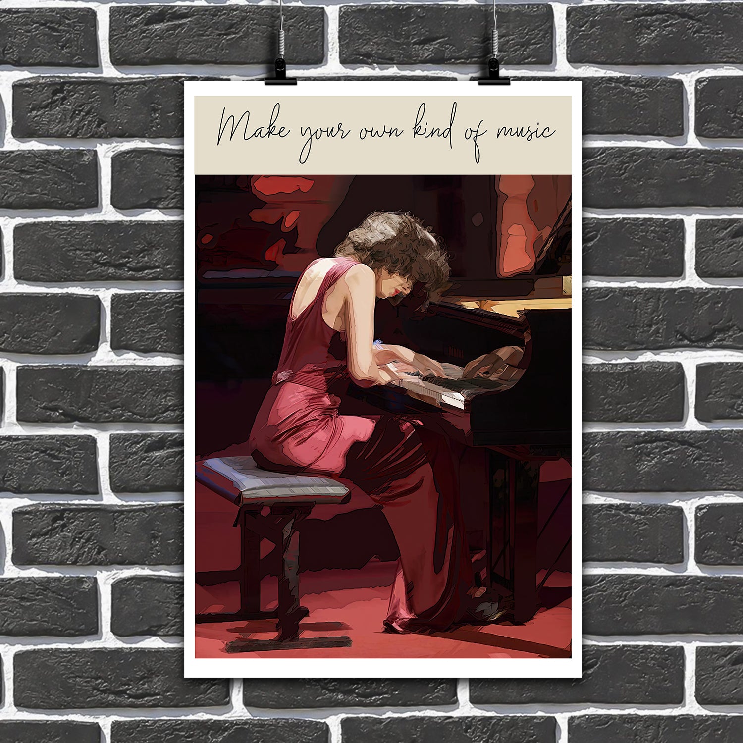 Piano, Pianist, Vertical Poster 01, RINC98